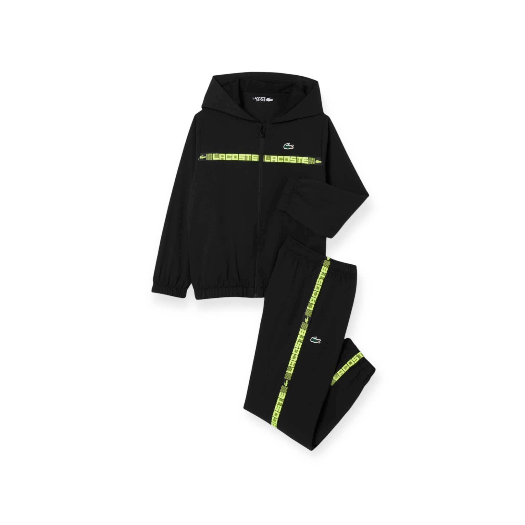 חליפה LACOSTE GRID TAPED HOODED SET 8-16