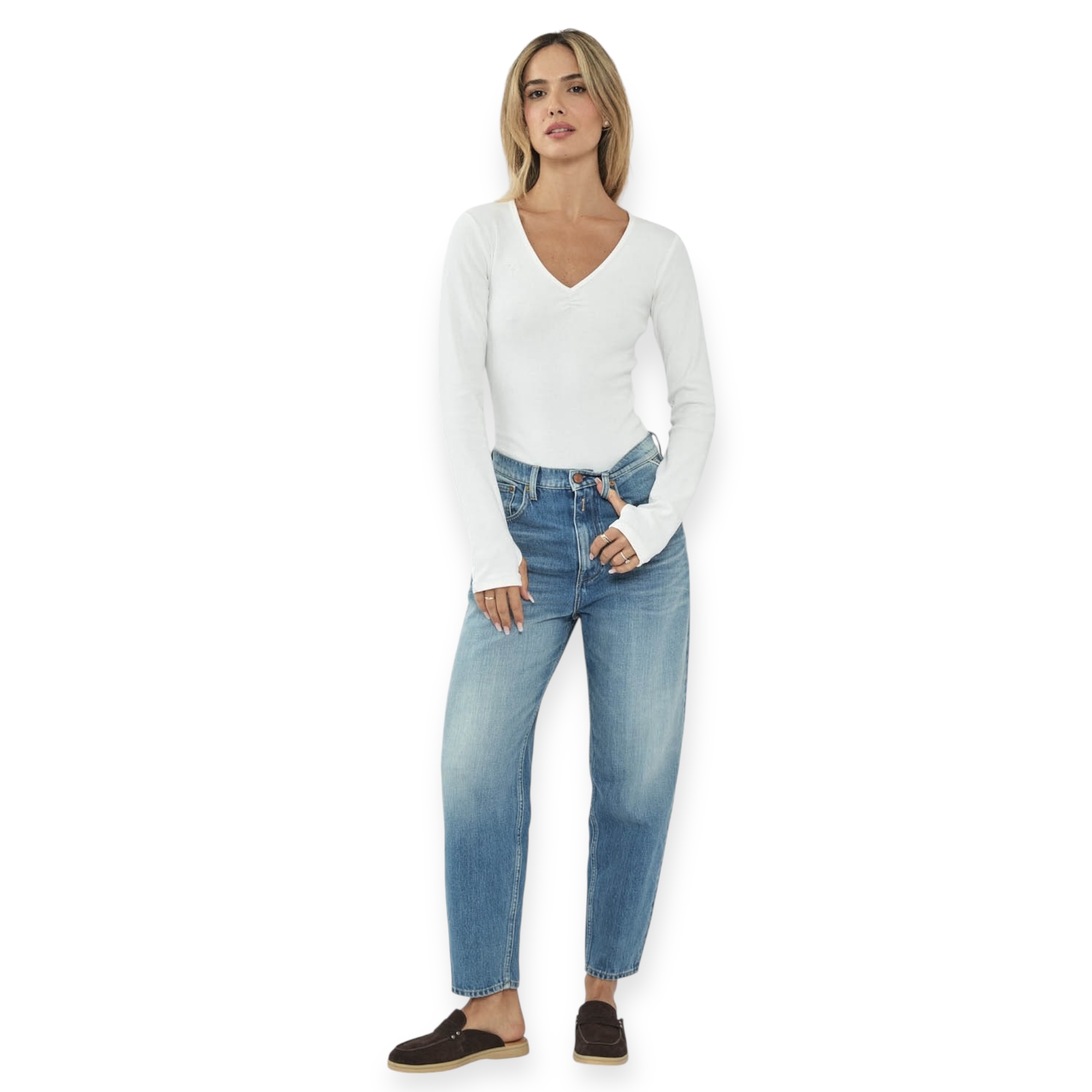 גינס REPLAY SAMUELA HIGH WAIST MOM גינס REPLAY SAMUELA HIGH WAIST MOM