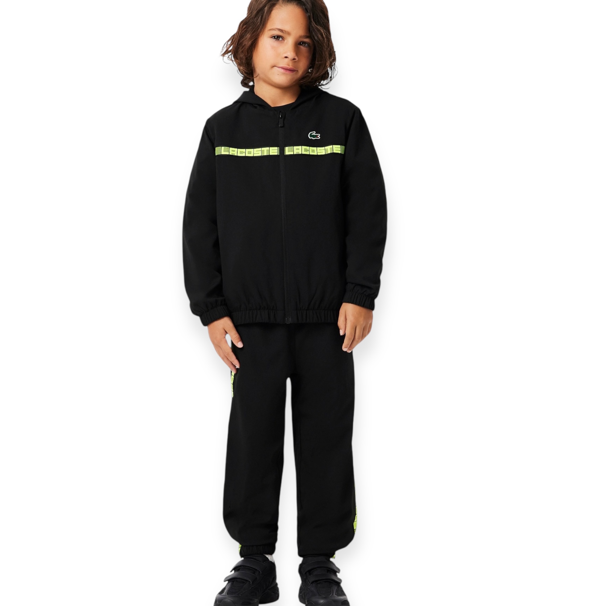 חליפה LACOSTE GRID TAPED HOODED SET 8-16