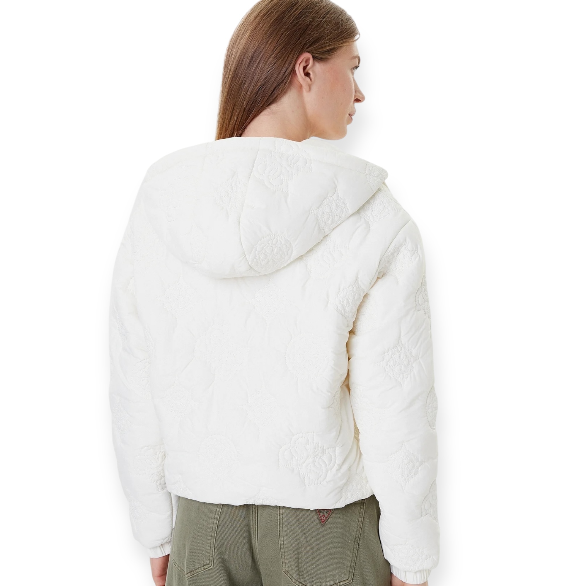 זקט GUESS HOODIE PUFFER JACKET