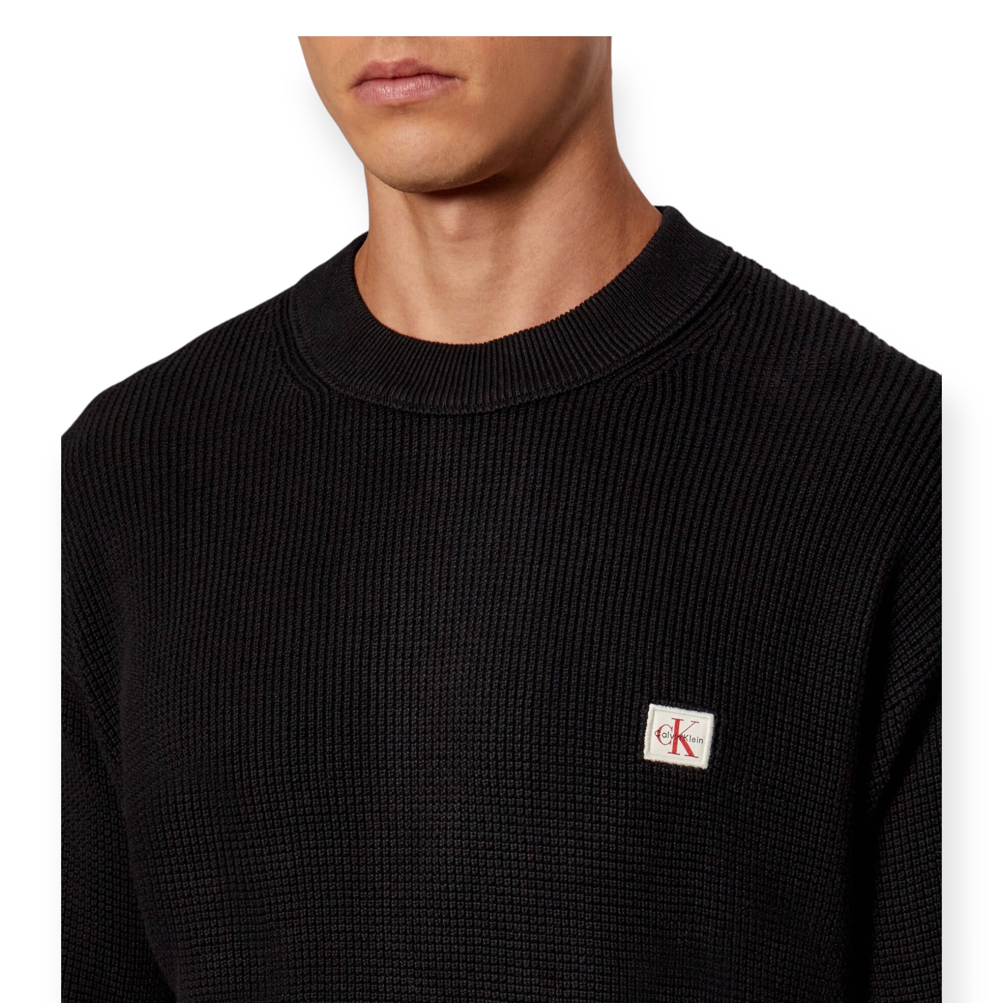 חולצה CALVIN KLEIN LS COTTON WAFFLE SWTR