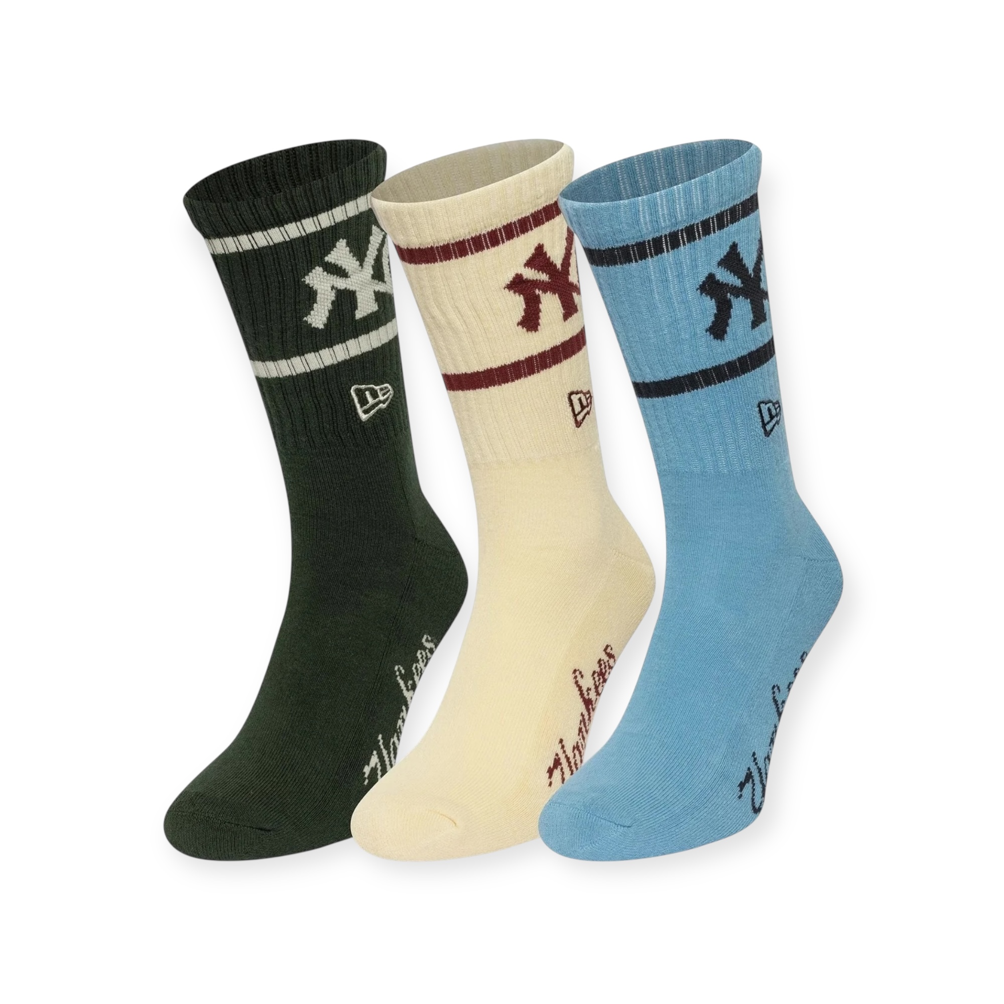 גרביים NEW ERA MLB CREW SOCKS 3PK גרביים NEW ERA MLB CREW SOCKS 3PK