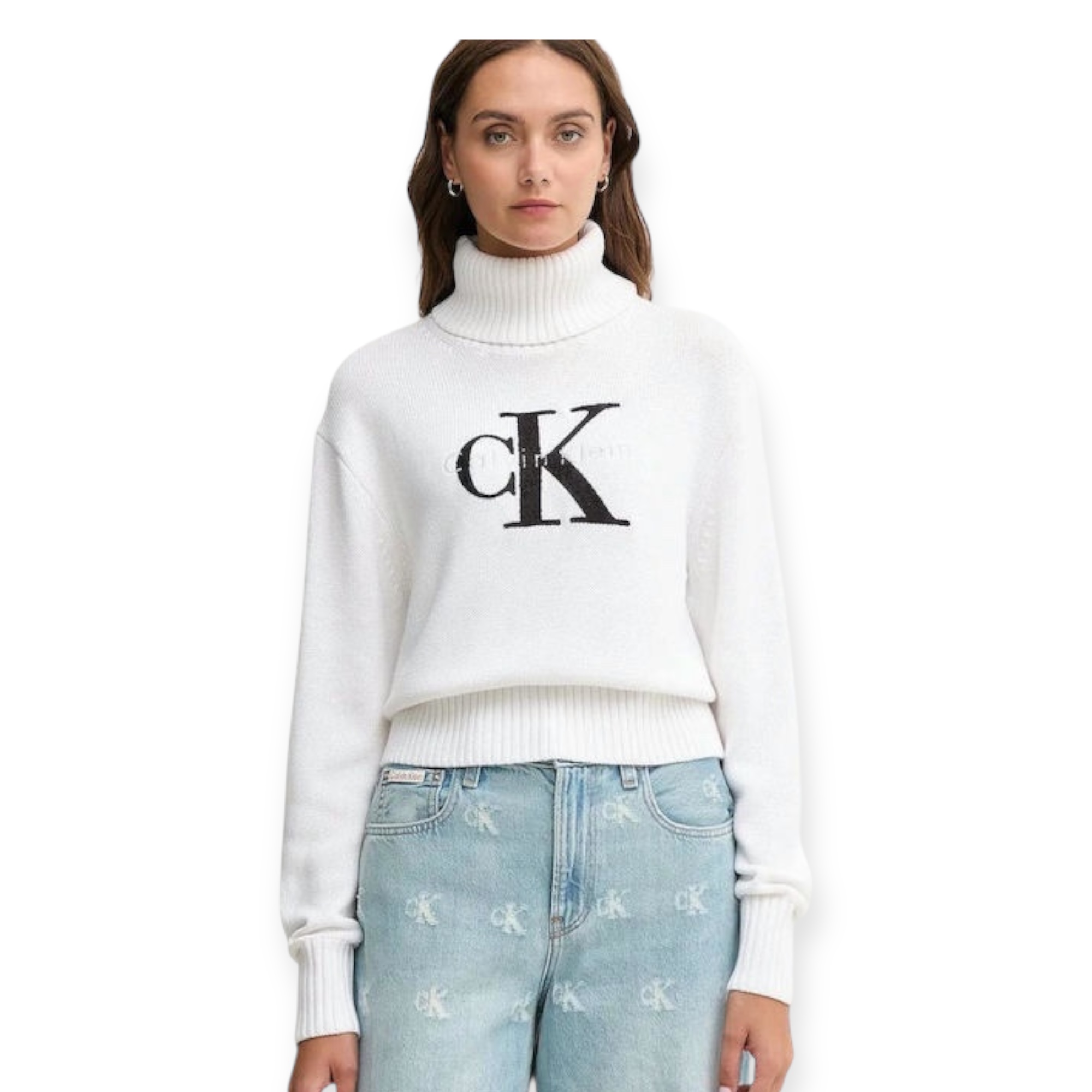 חולצה CALVIN KLEIN CHENILLE MONOLOGO SWEATER