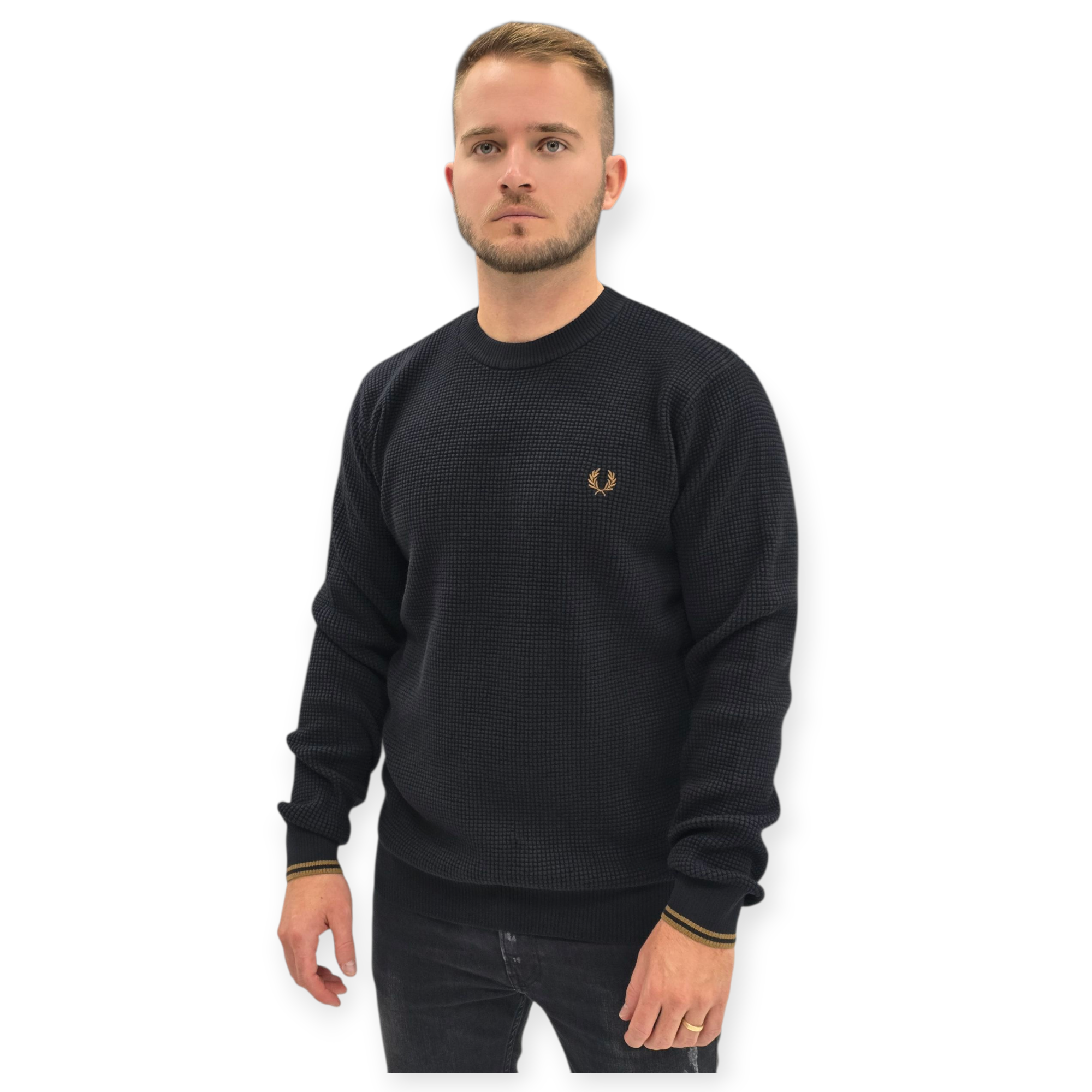 חולצה FRED PERRY WAFFLE STITCH JUMPER