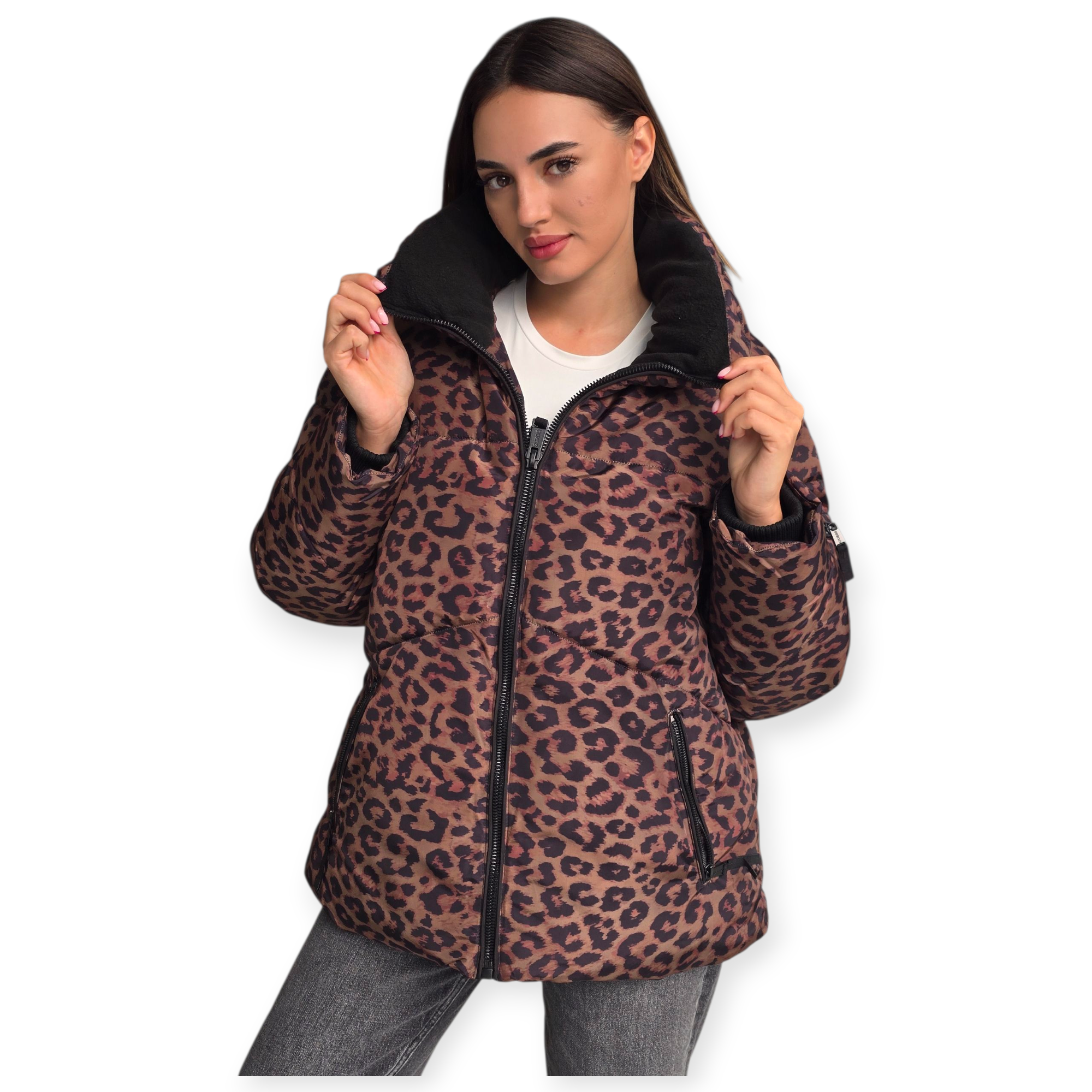 מעיל GUESS MARTINA CROP PUFFA