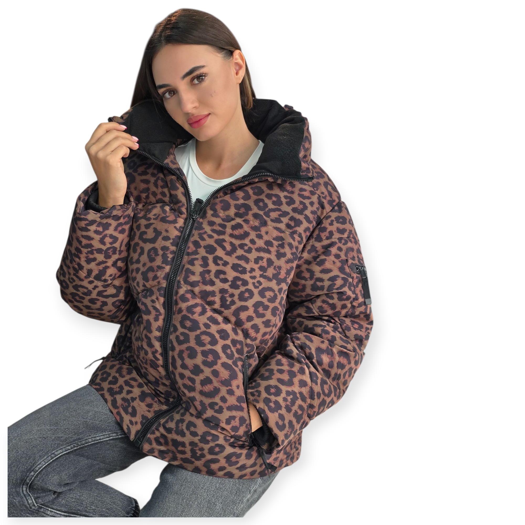 מעיל GUESS MARTINA CROP PUFFA