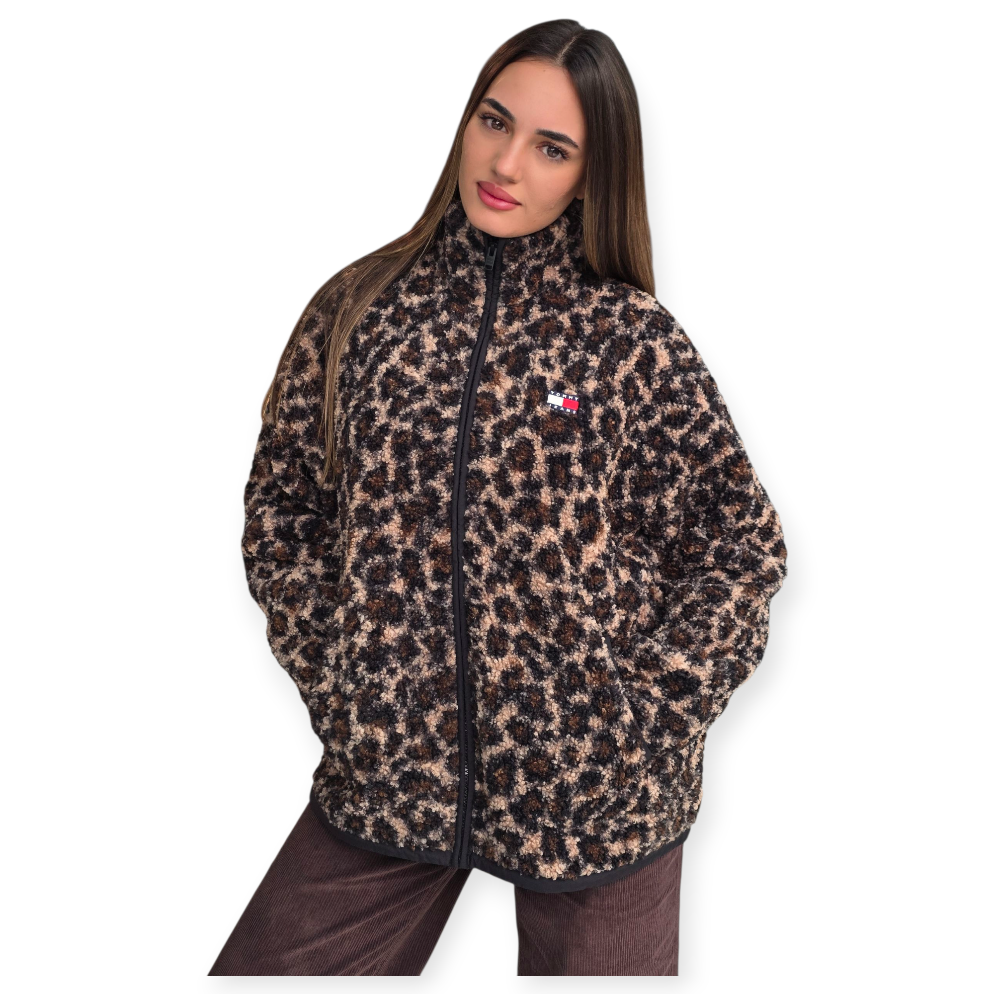 זקט TOMMY HILFIGER THROUGH BADGE TEDDY זקט TOMMY HILFIGER THROUGH BADGE TEDDY