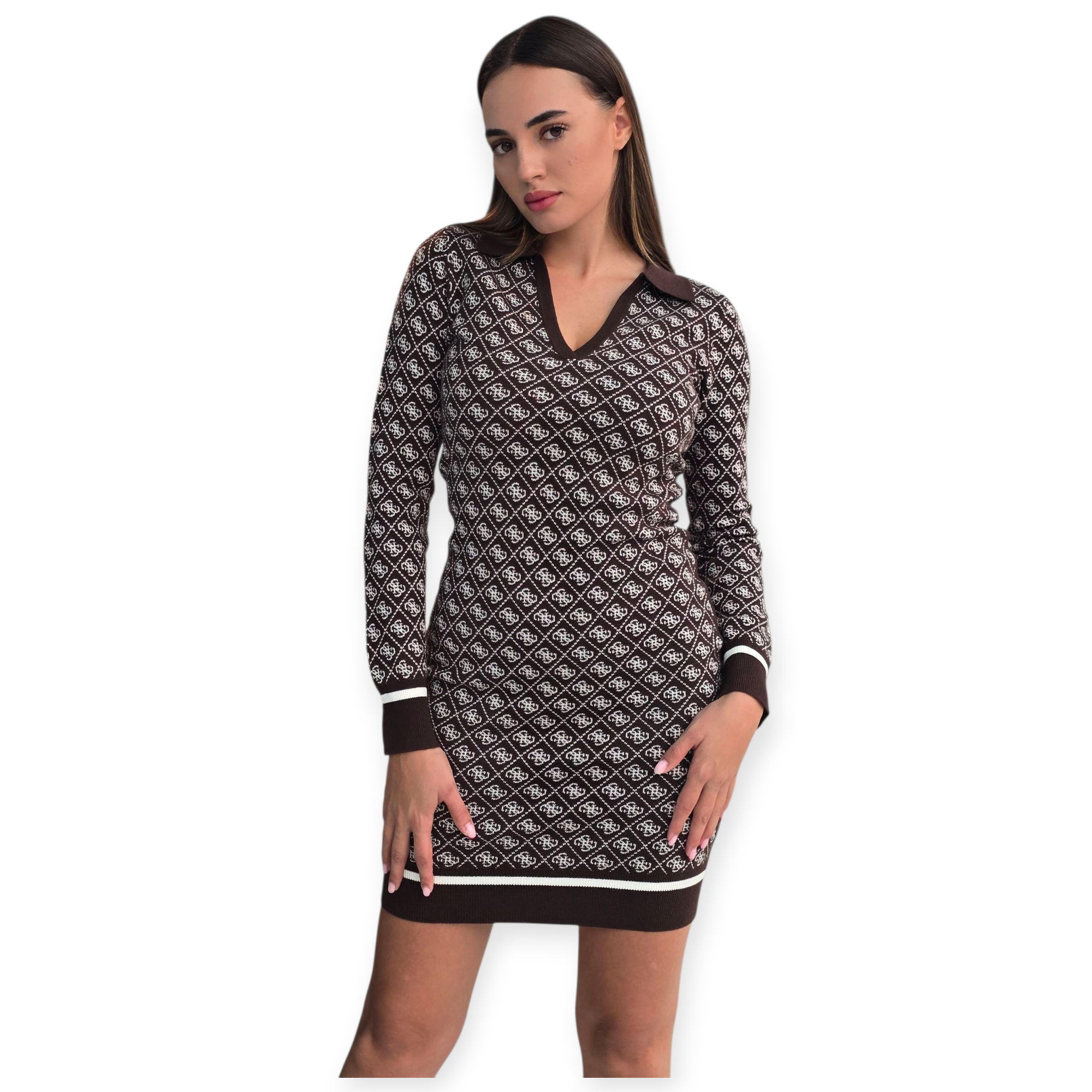 שמלה GUESS POLO SWEATER DRESS
