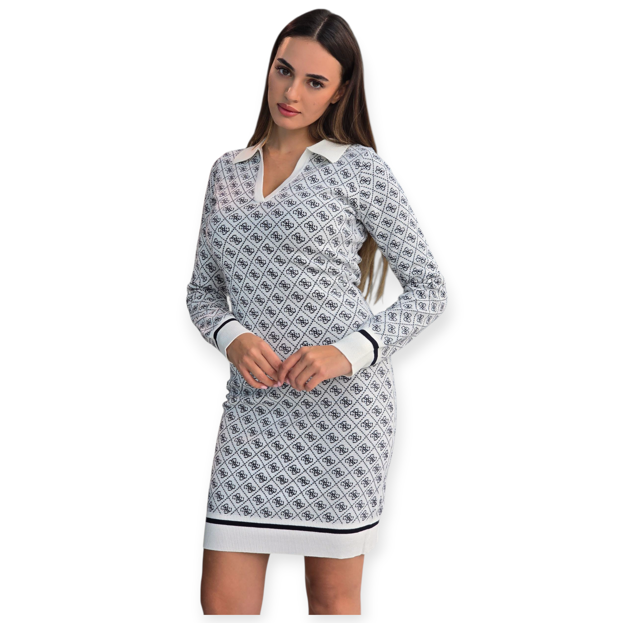 שמלה GUESS POLO SWEATER DRESS