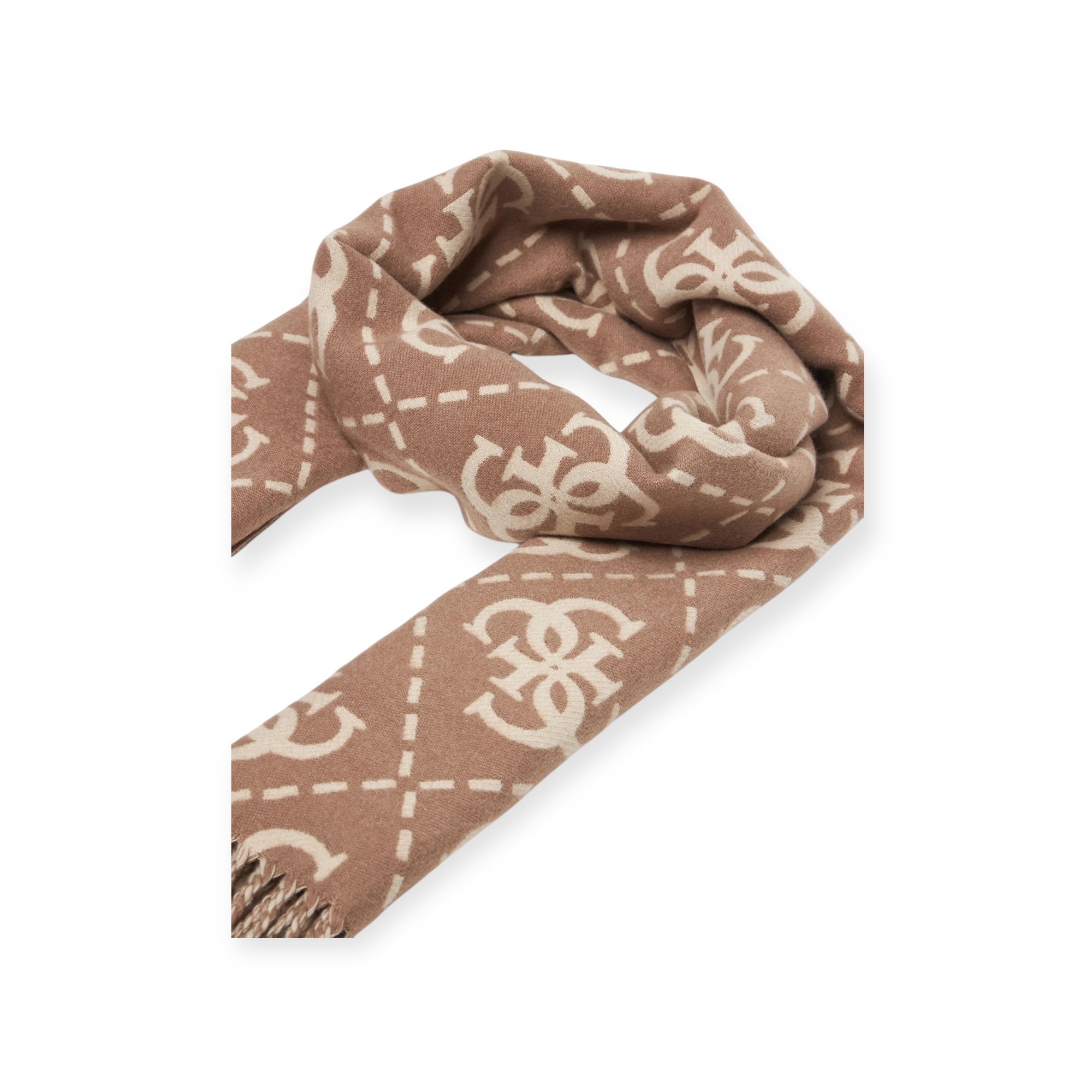 GUESS Scarf 'SCARF JACQUARD 80X180' in Black | ABOUT YOU