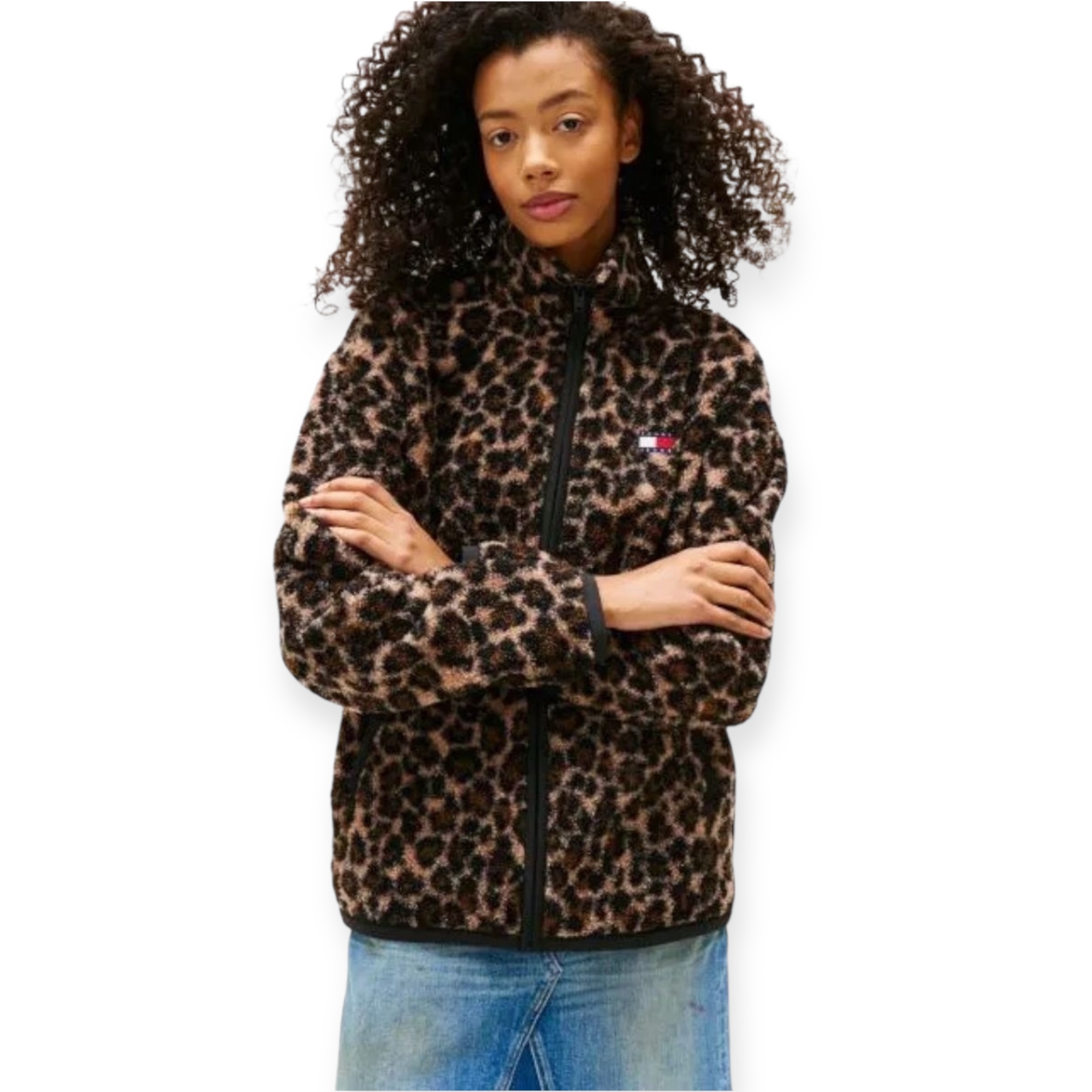 זקט TOMMY HILFIGER THROUGH BADGE TEDDY זקט TOMMY HILFIGER THROUGH BADGE TEDDY