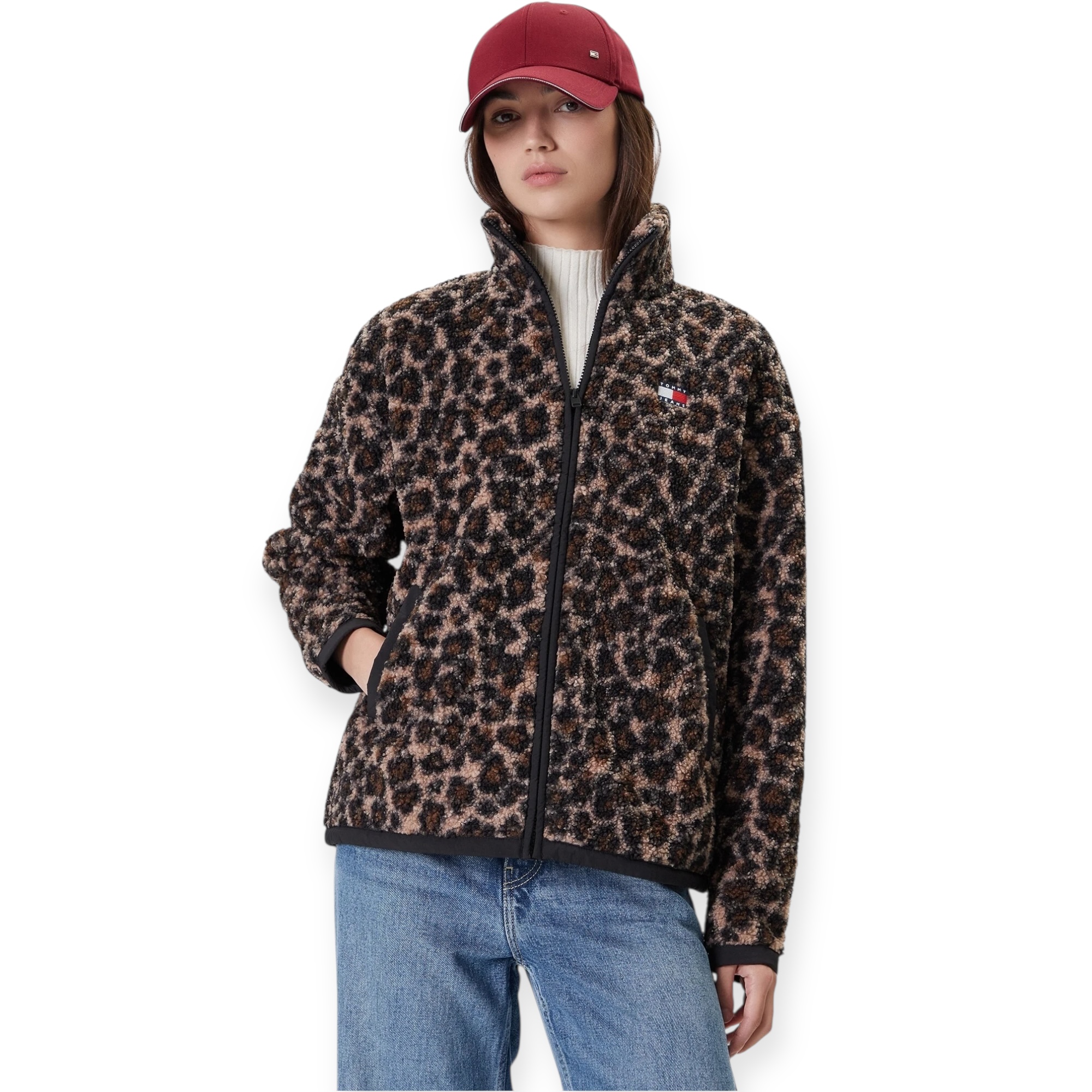 זקט TOMMY HILFIGER THROUGH BADGE TEDDY זקט TOMMY HILFIGER THROUGH BADGE TEDDY