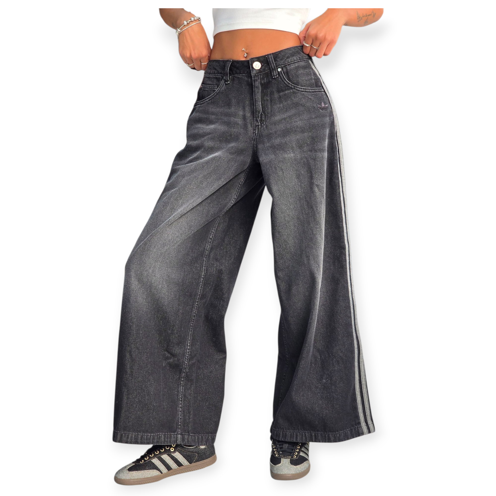 גינס ADIDAS DENIM WIDE PANT גינס ADIDAS DENIM WIDE PANT