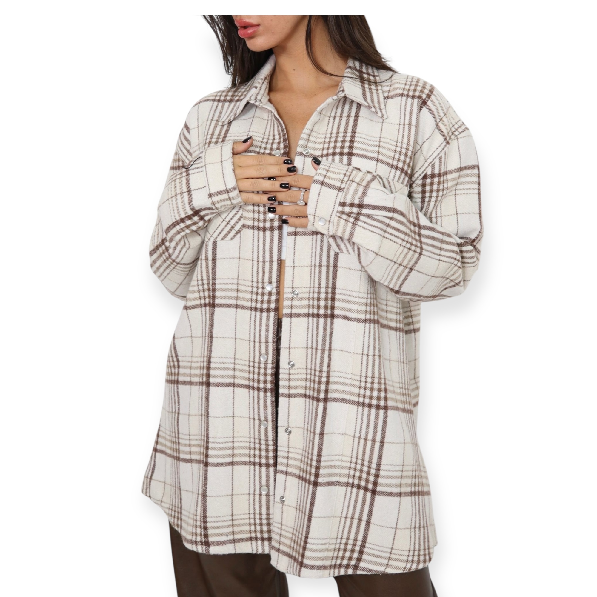 חולצה משבצות סק-סו OVERSHIRT חולצה משבצות סק-סו OVERSHIRT