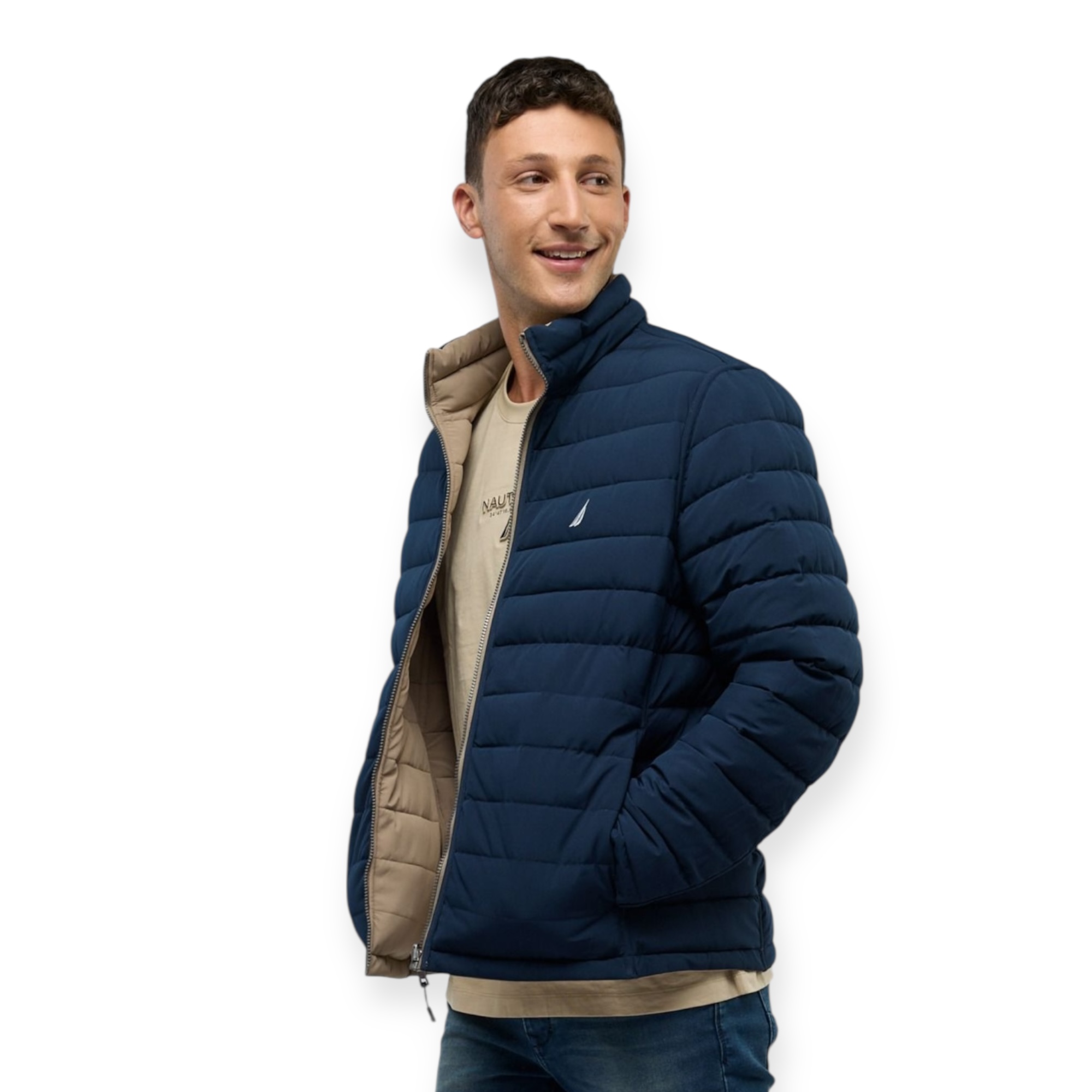 ג’קט פופר דו צדדי Nautica לגברים