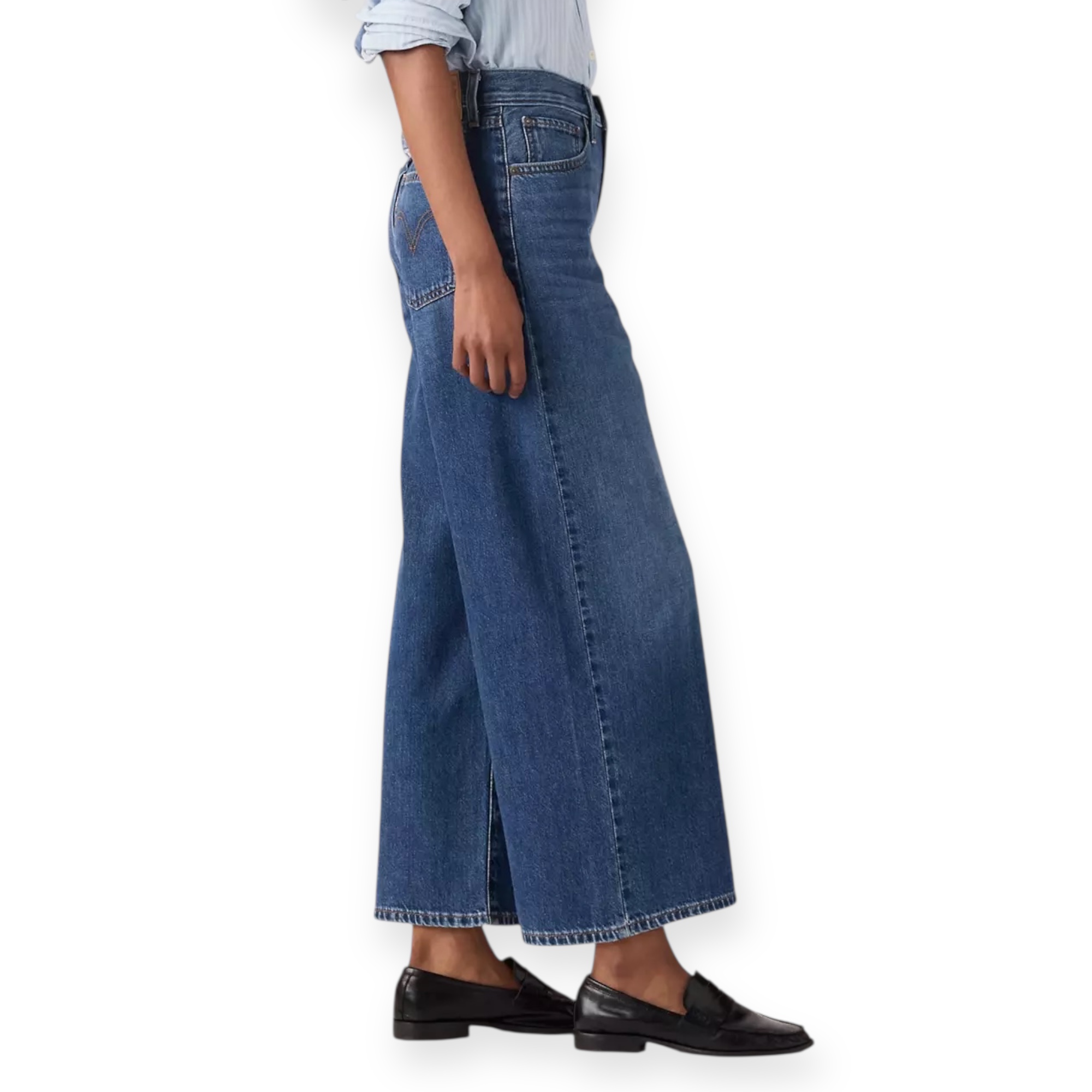 גינס LEVIS MIDDY WIDE LEG ANKLE JEANS