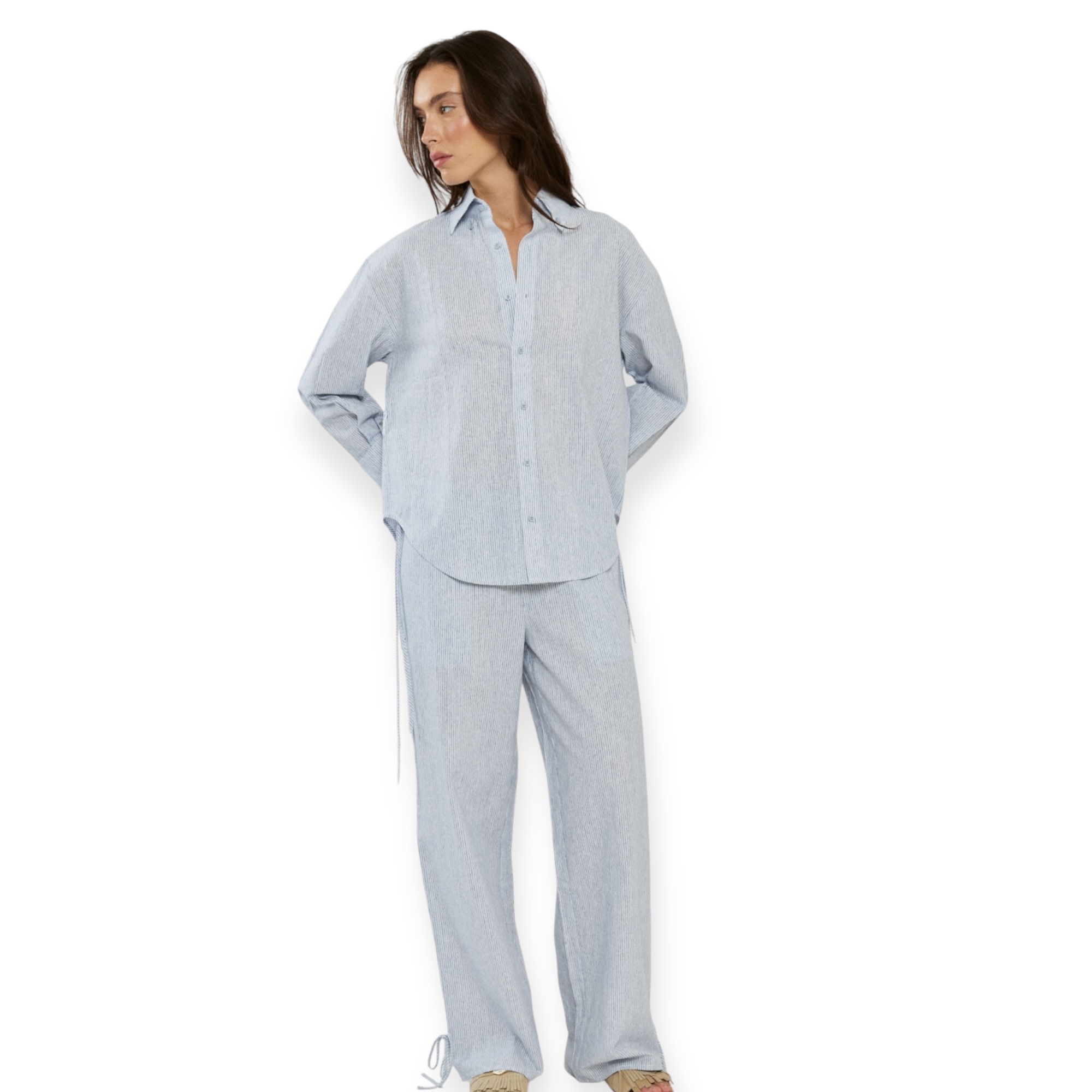 חליפה נשים REPLAY BUTTONED WOVEN SET