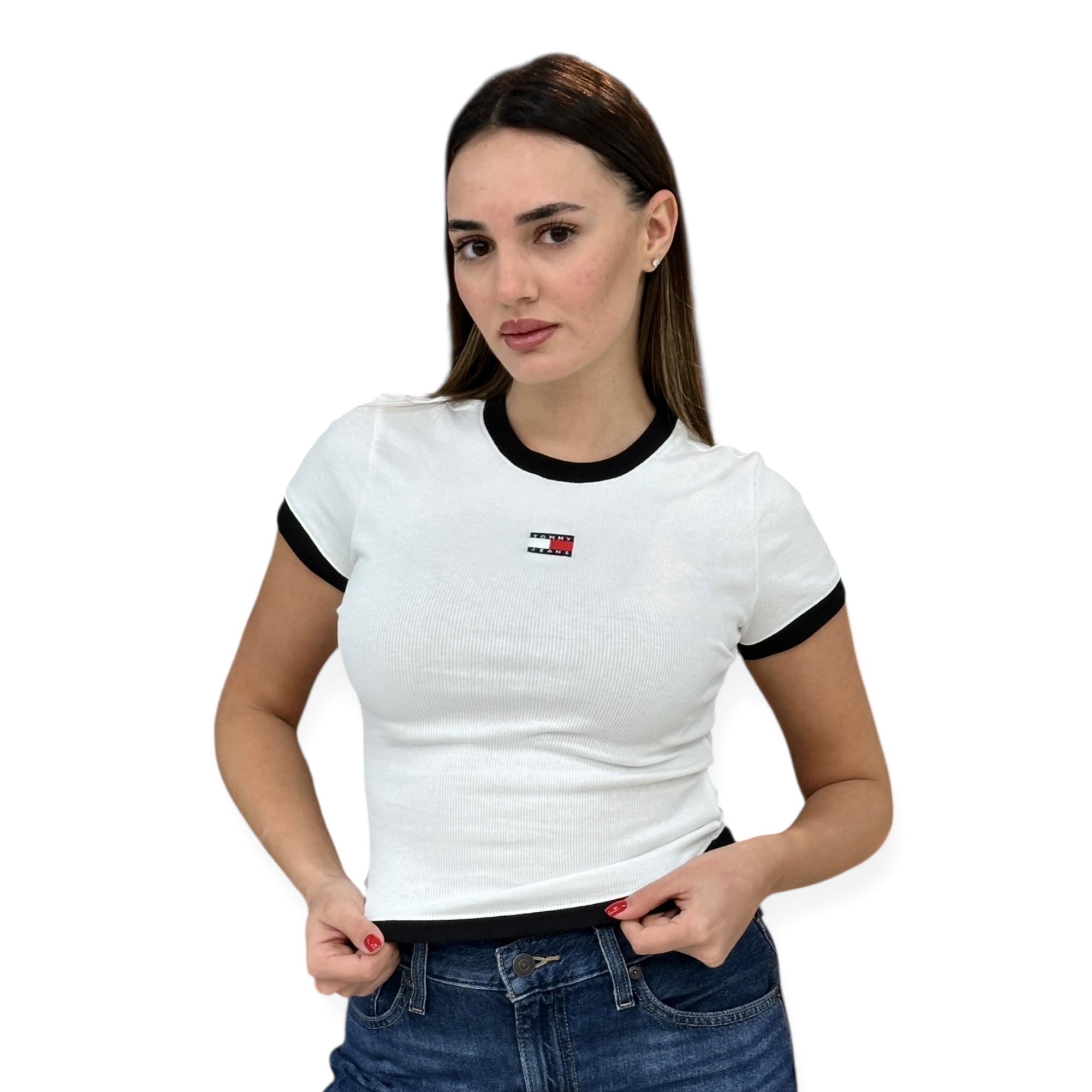 חולצה TOMMY HILFIGER SLIM BADGE RIB TEE