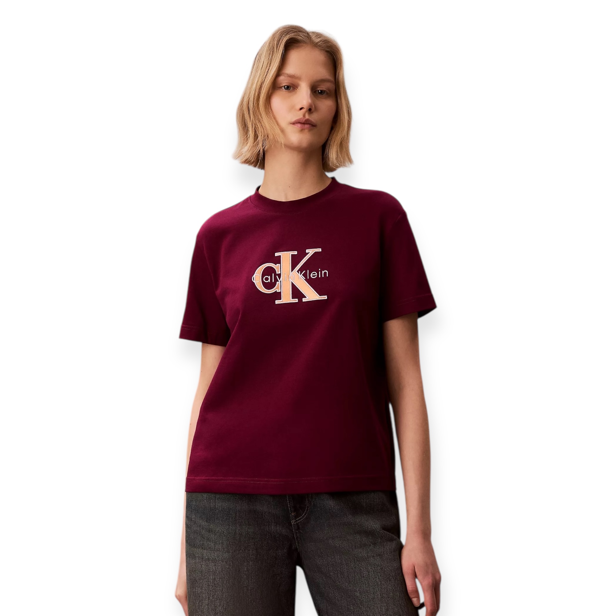 חולצה CALVIN KLEIN MONOGRAM METALLIC TEE