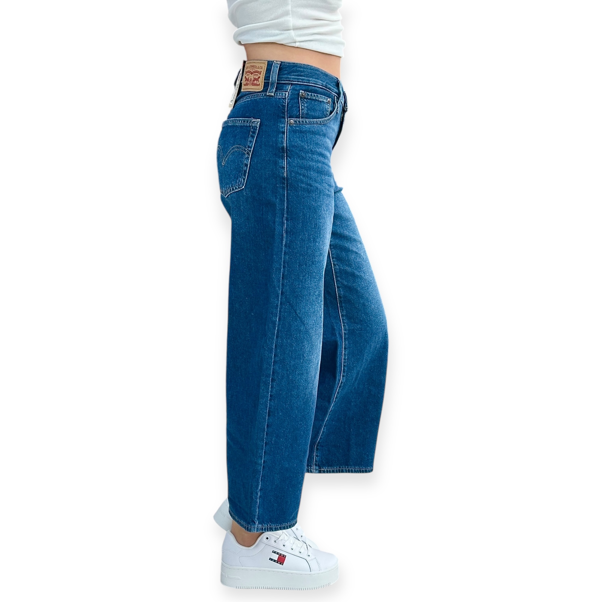 גינס LEVIS MIDDY WIDE LEG ANKLE JEANS