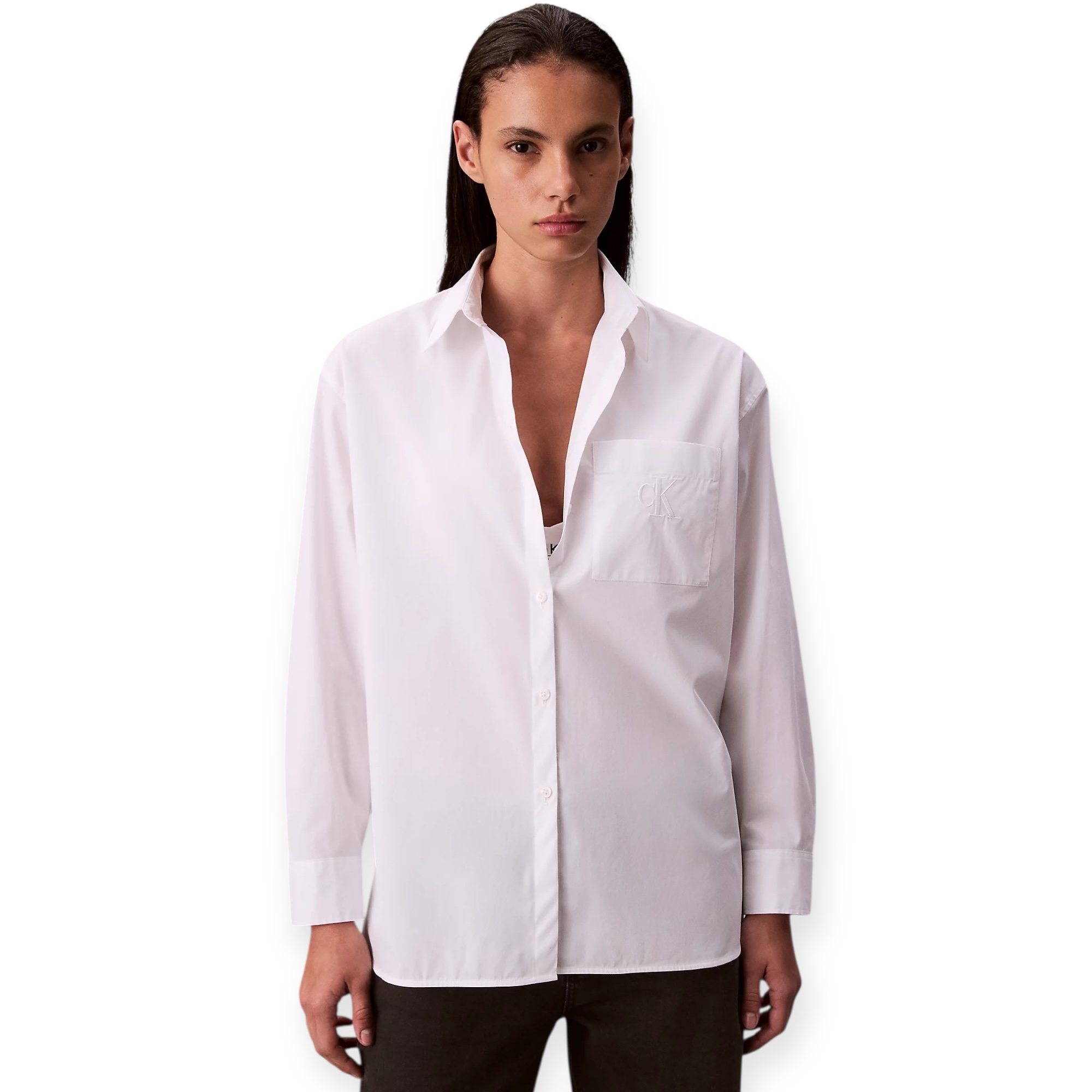 חולצה CALVIN KLEIN POPLIN REALAXED SHIRT