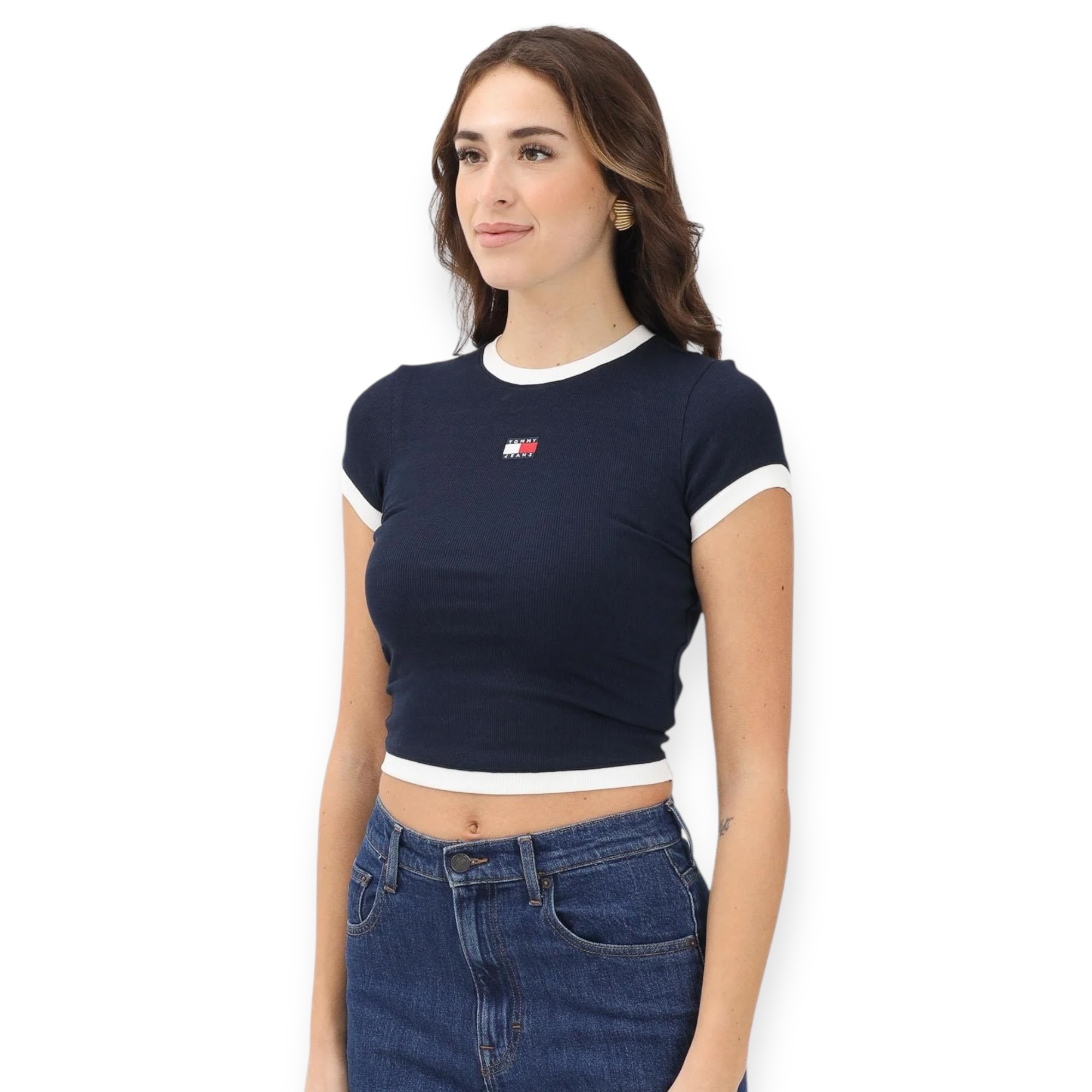חולצה TOMMY HILFIGER SLIM BADGE RIB TEE