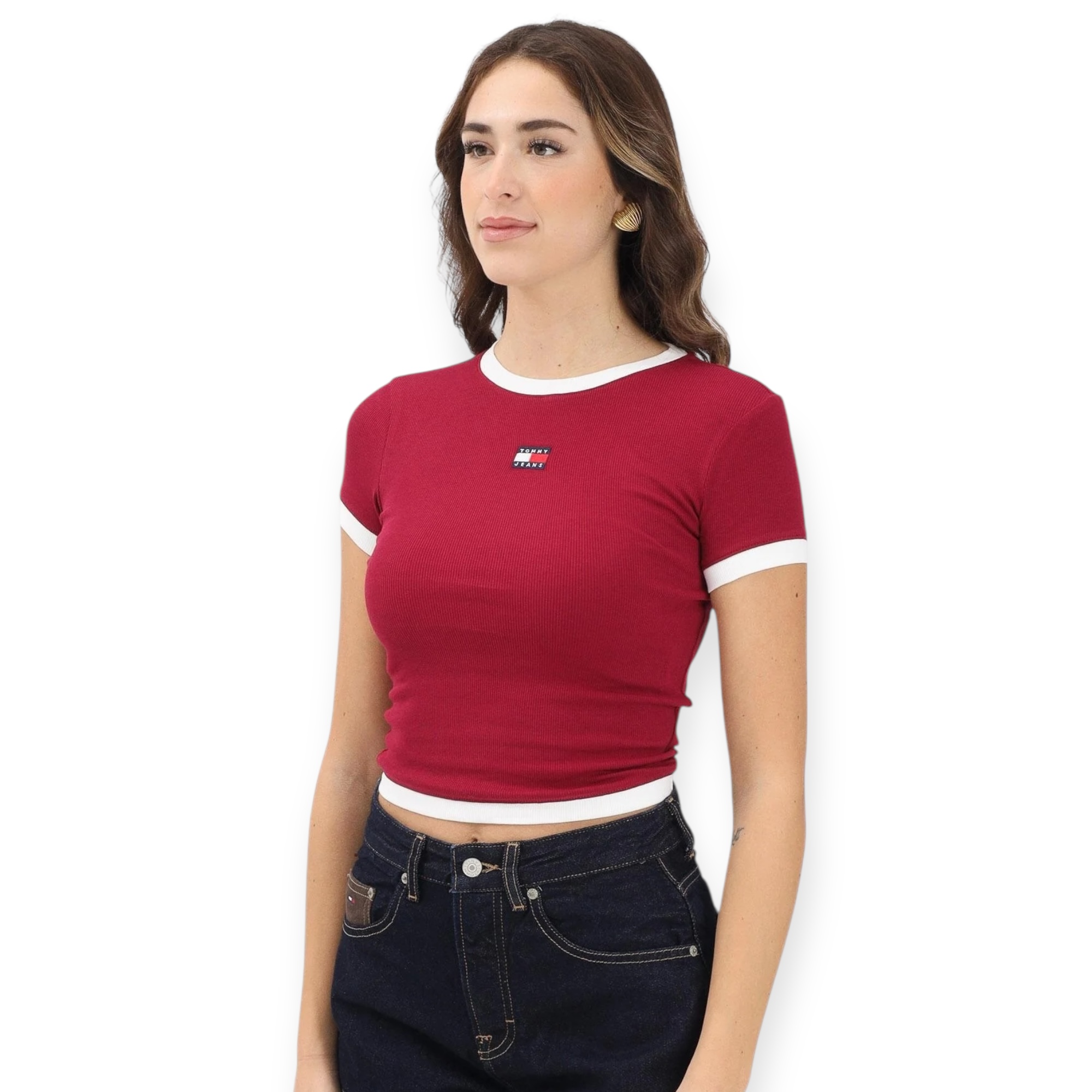 חולצה TOMMY HILFIGER SLIM BADGE RIB TEE