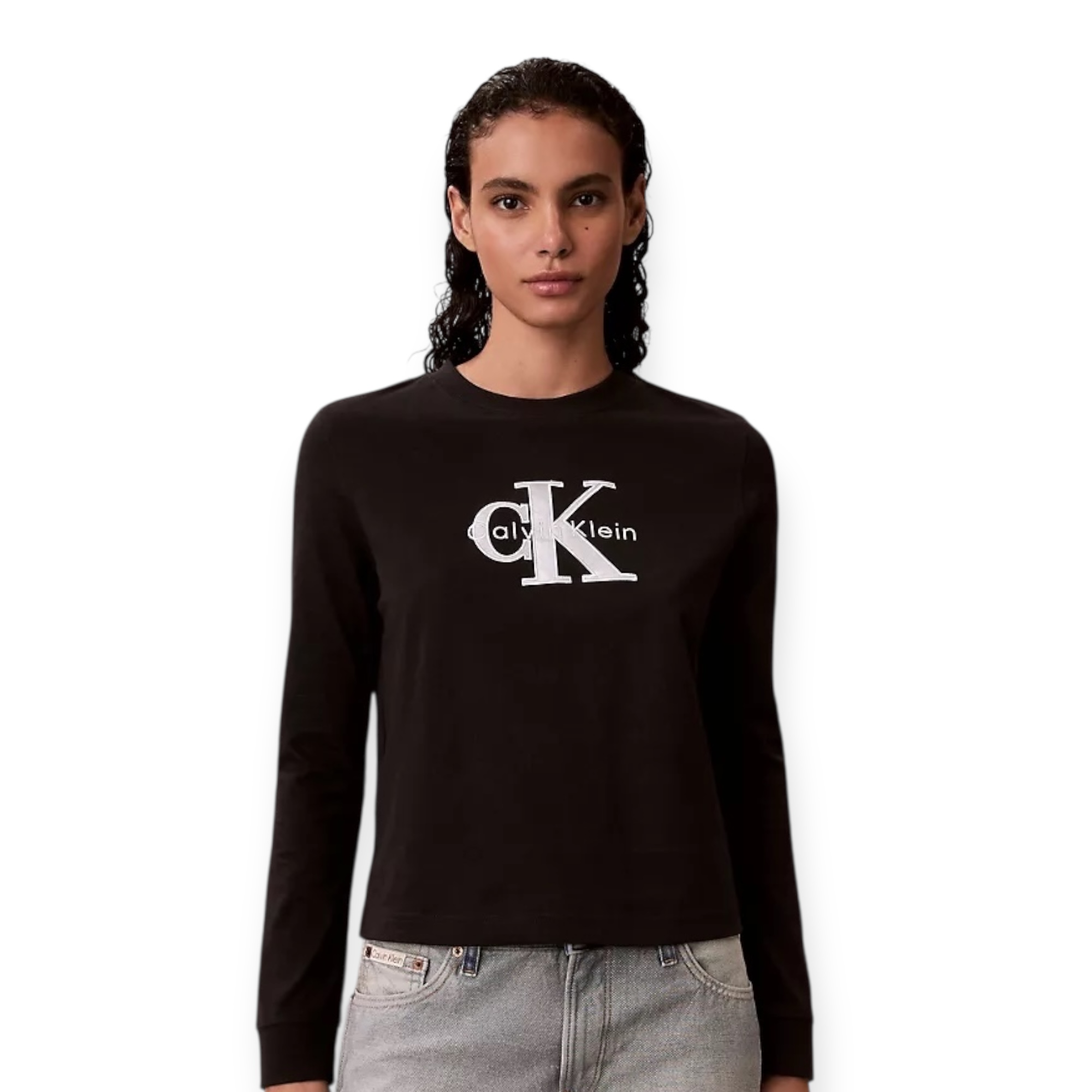 חולצה CALVIN KLEIN MONOGRAM METALLIC TEE