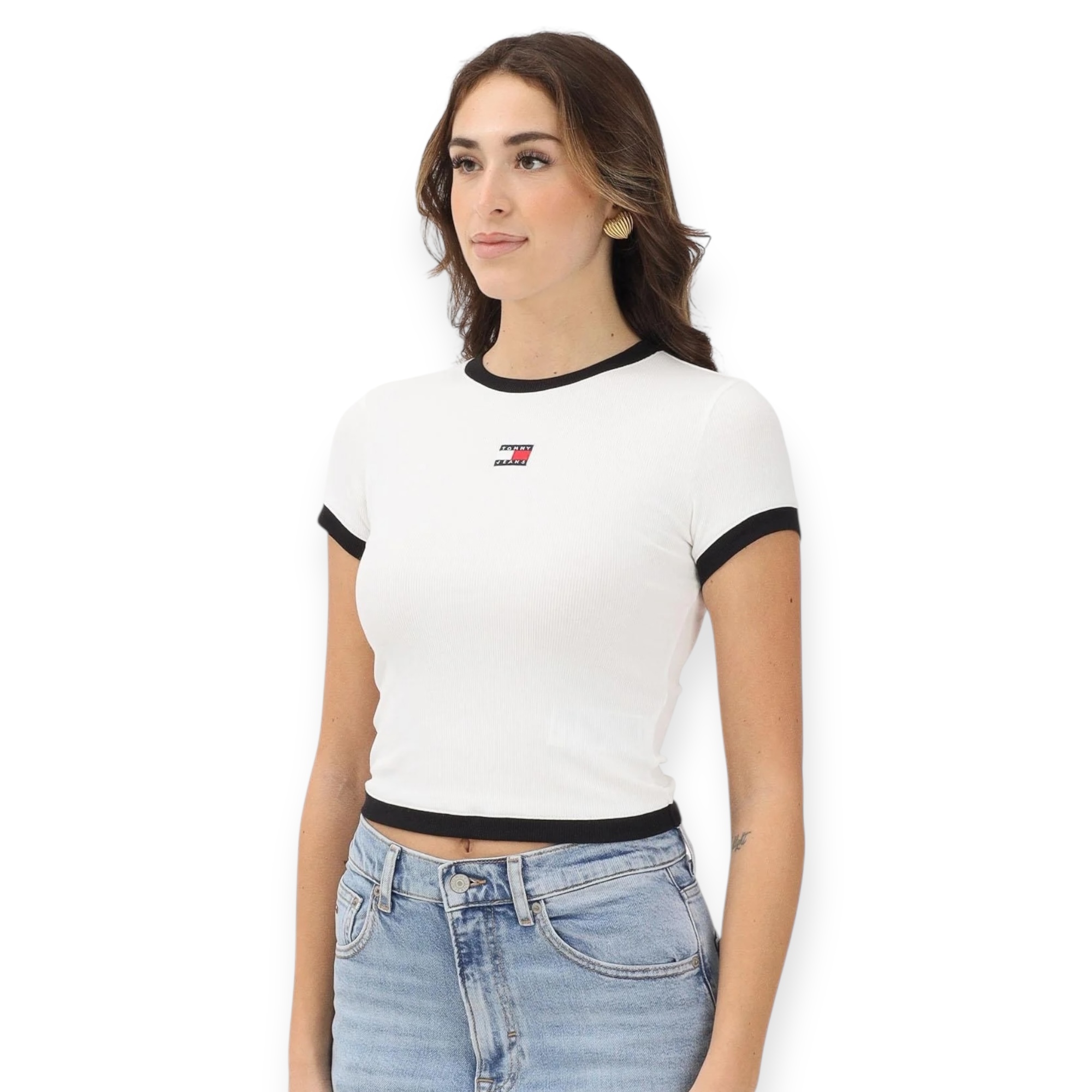 חולצה TOMMY HILFIGER SLIM BADGE RIB TEE