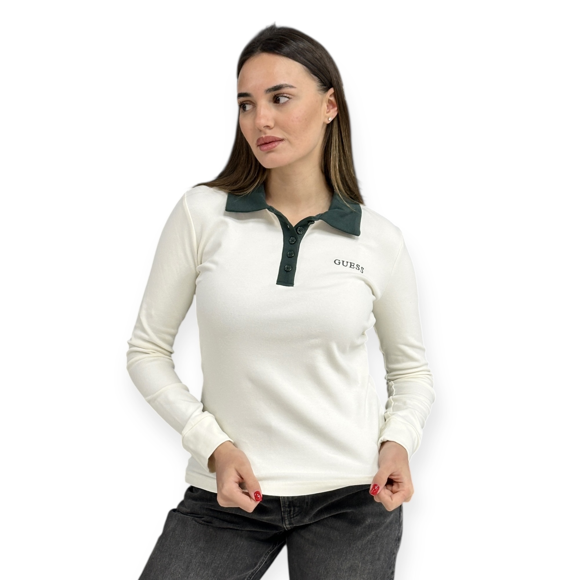 חולצה GUESS FABIA LS POLO חולצה GUESS FABIA LS POLO