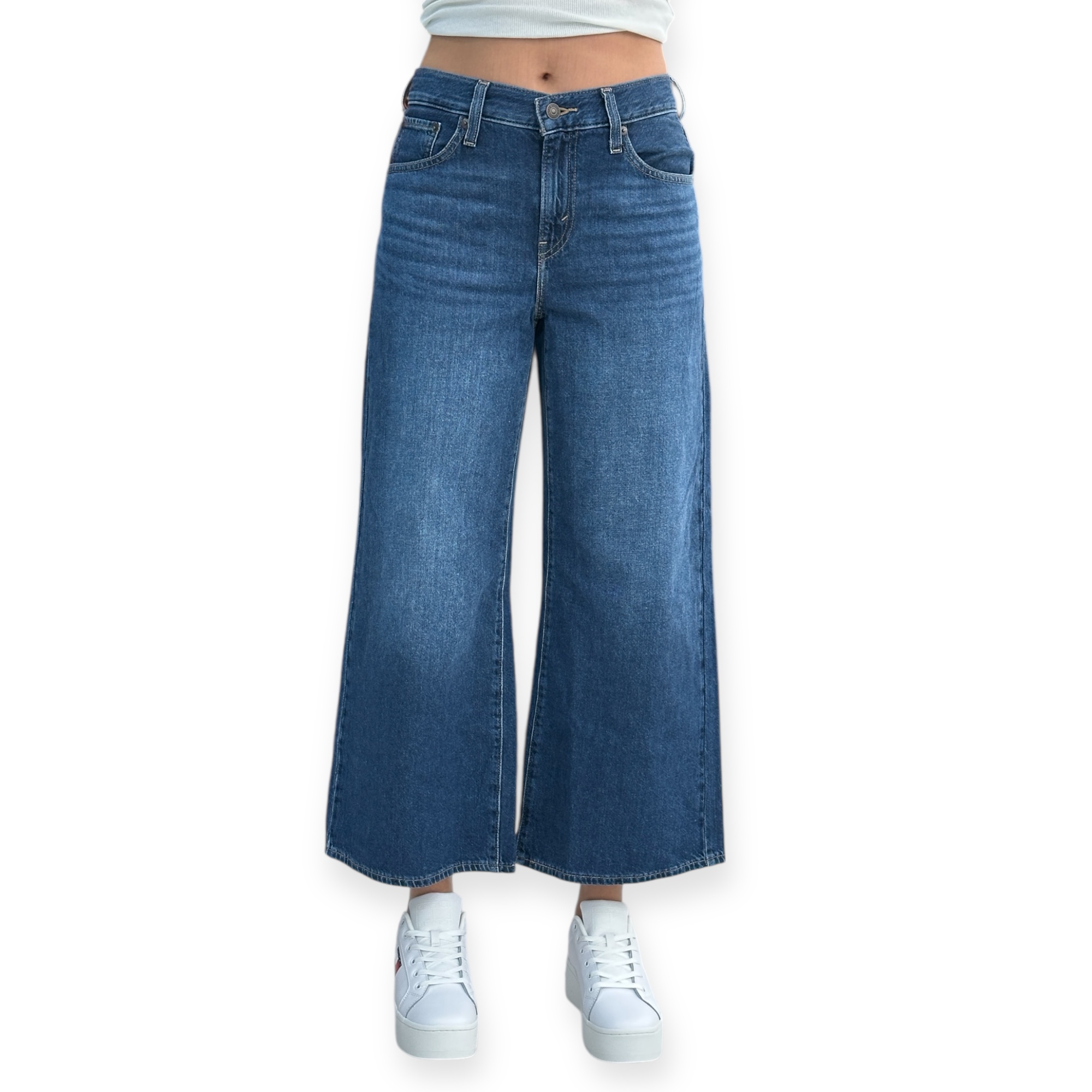גינס LEVIS MIDDY WIDE LEG ANKLE JEANS
