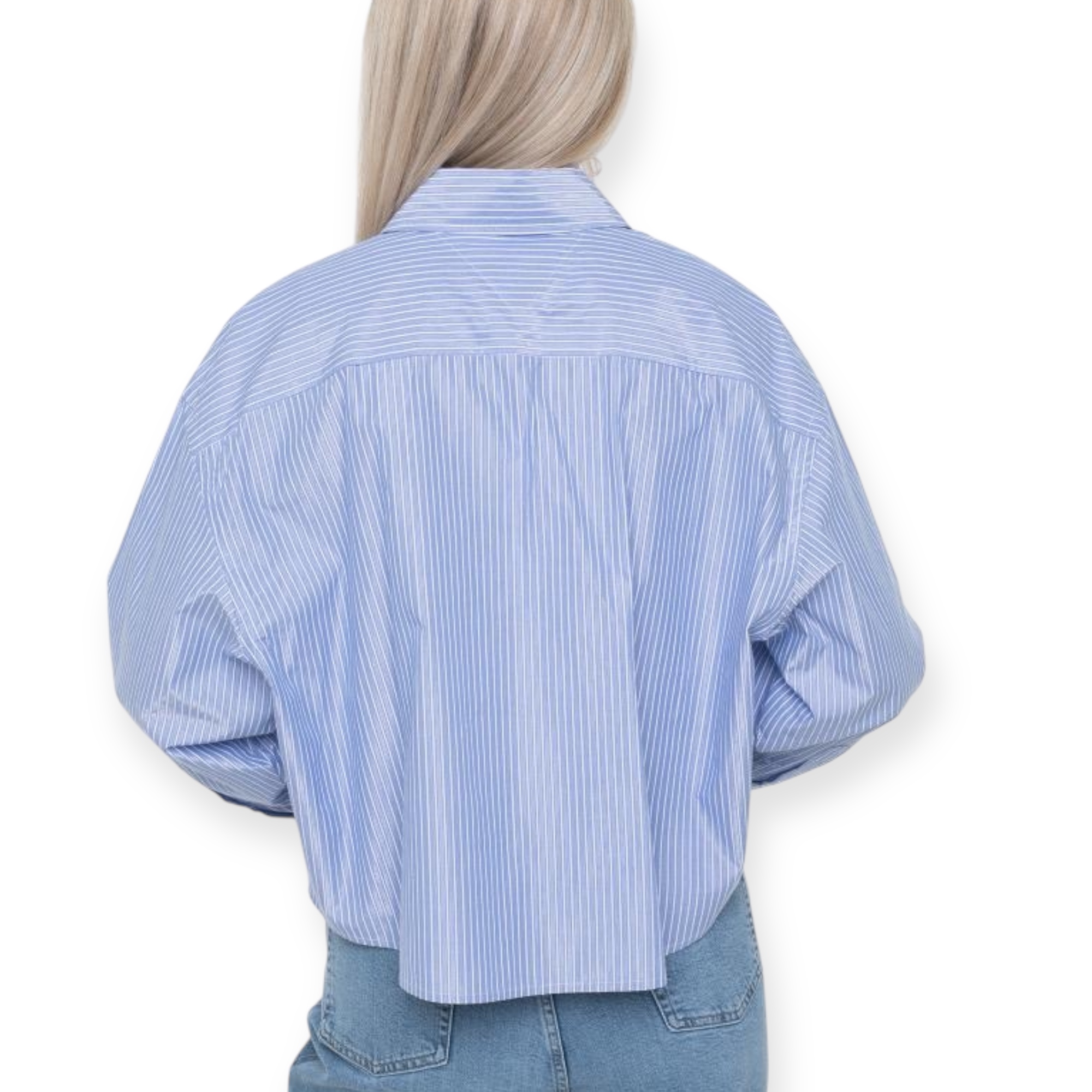 חולצה TOMMY HILFIGER CROP OVS SHIRT