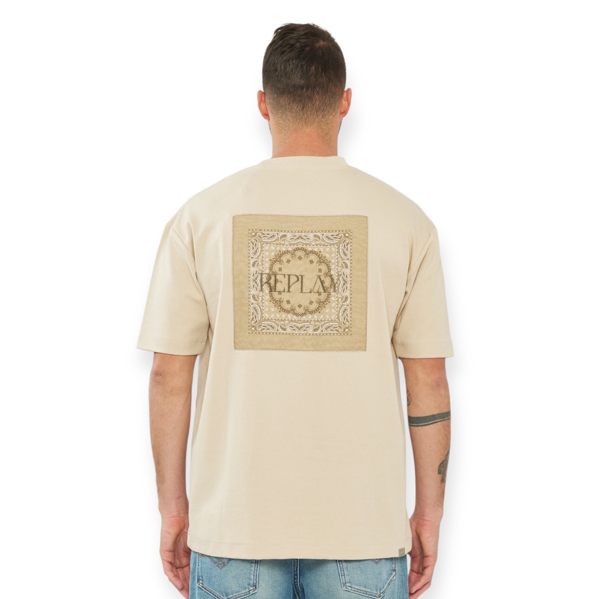 חולצה גברים REPLAY AMMONIA OS SS SHIRT