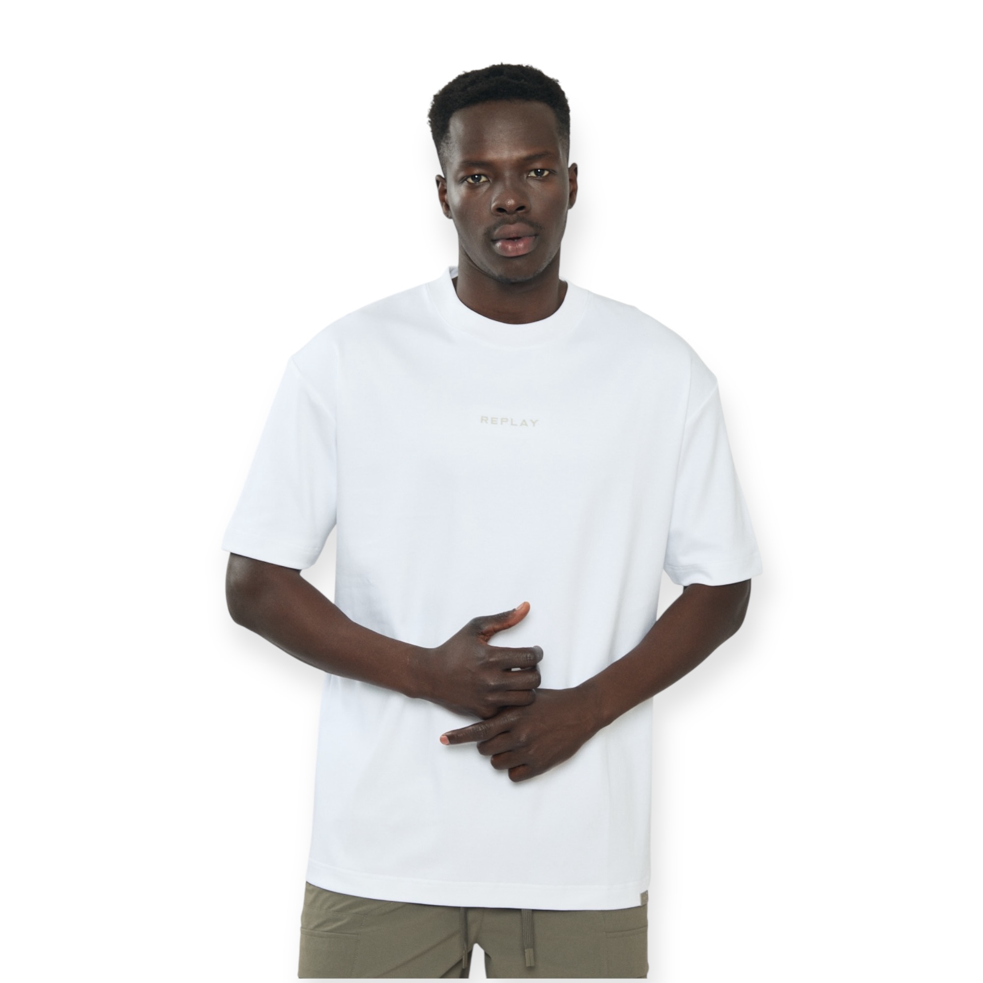 חולצה גברים REPLAY AMMONIA OS SS SHIRT