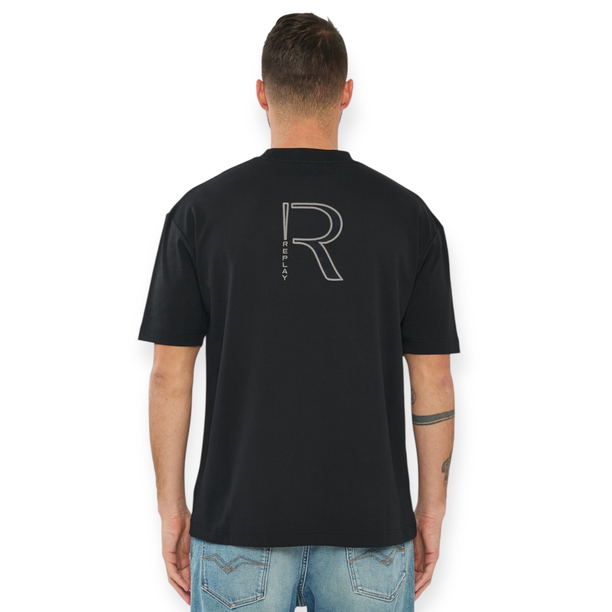 חולצה גברים REPLAY AMMONIA OS SS SHIRT