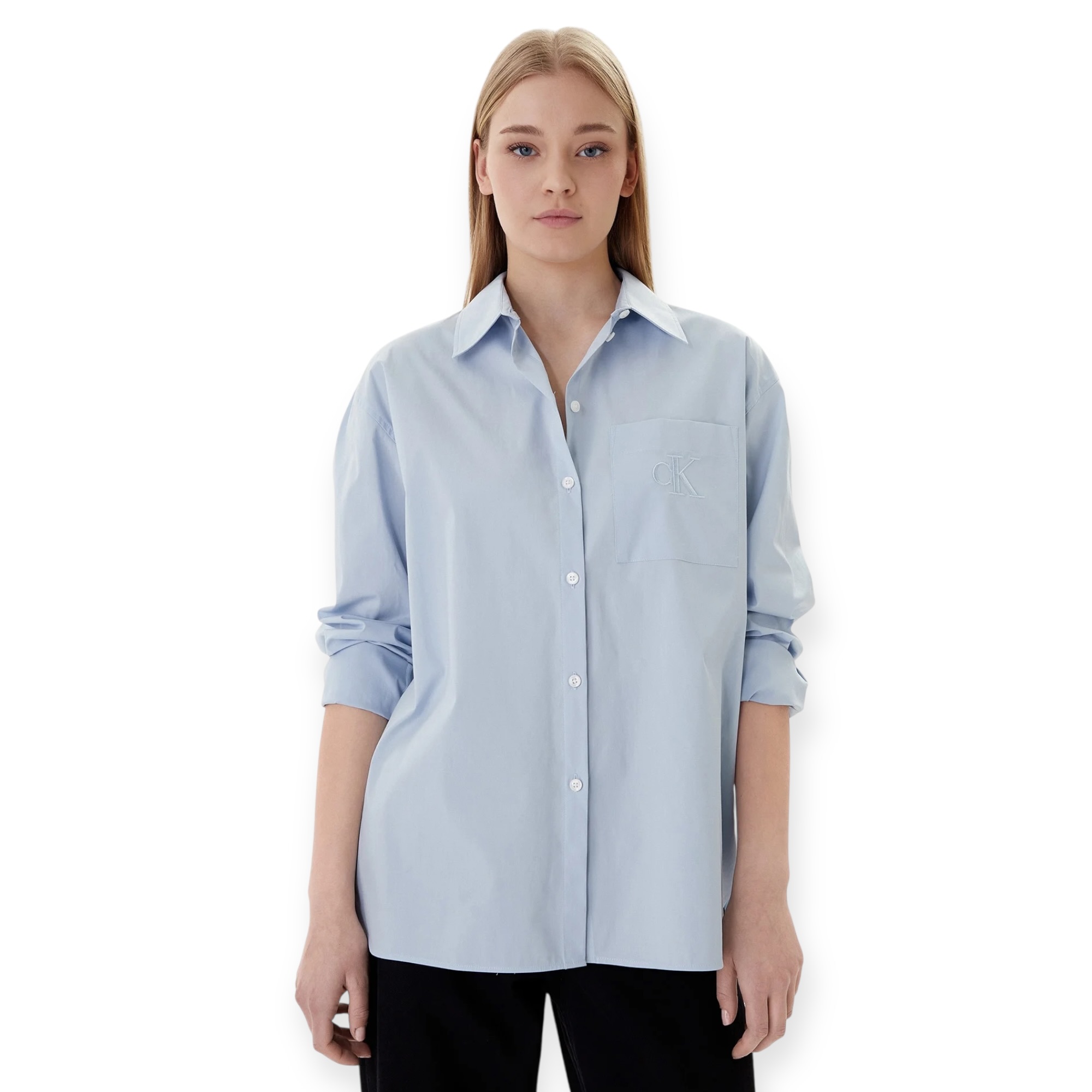 חולצה CALVIN KLEIN POPLIN REALAXED SHIRT