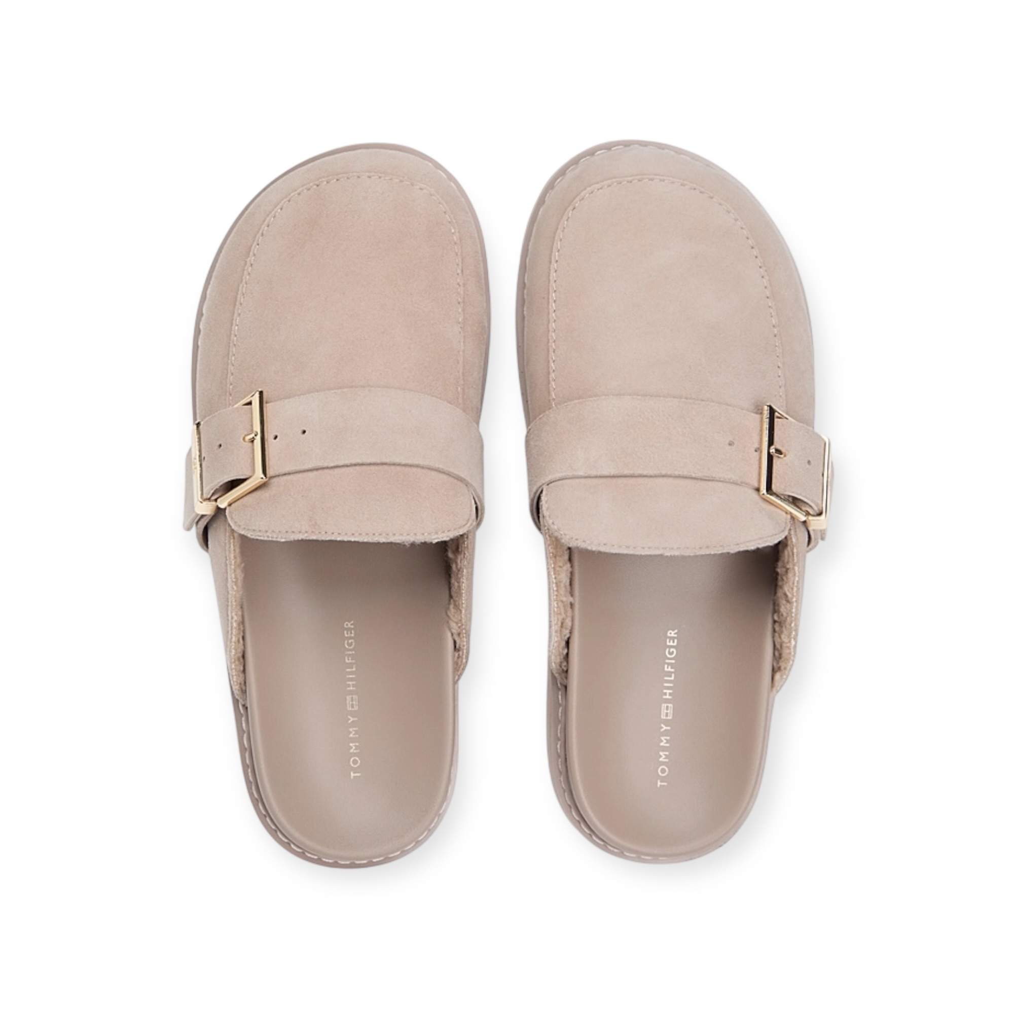 נעלי TOMMY HILFIGER BUCKLE SUEDE MULE