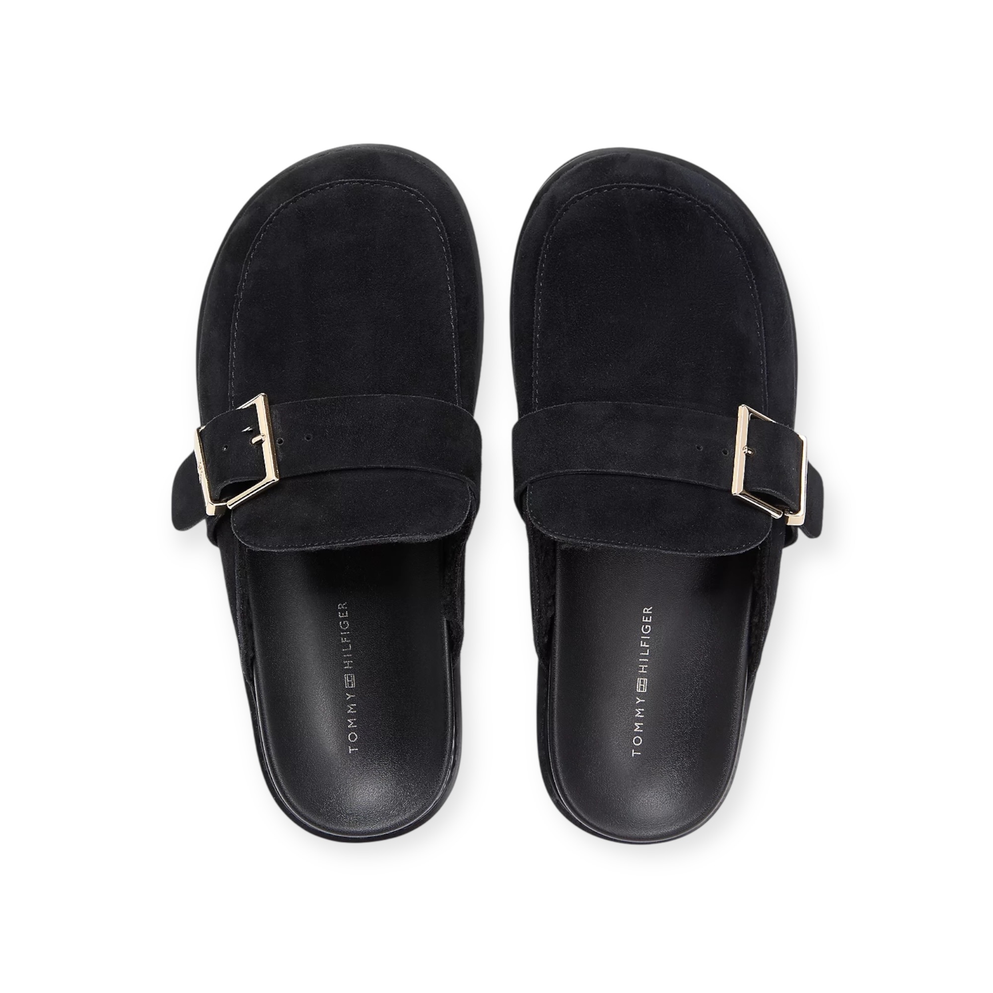 נעלי TOMMY HILFIGER BUCKLE SUEDE MULE
