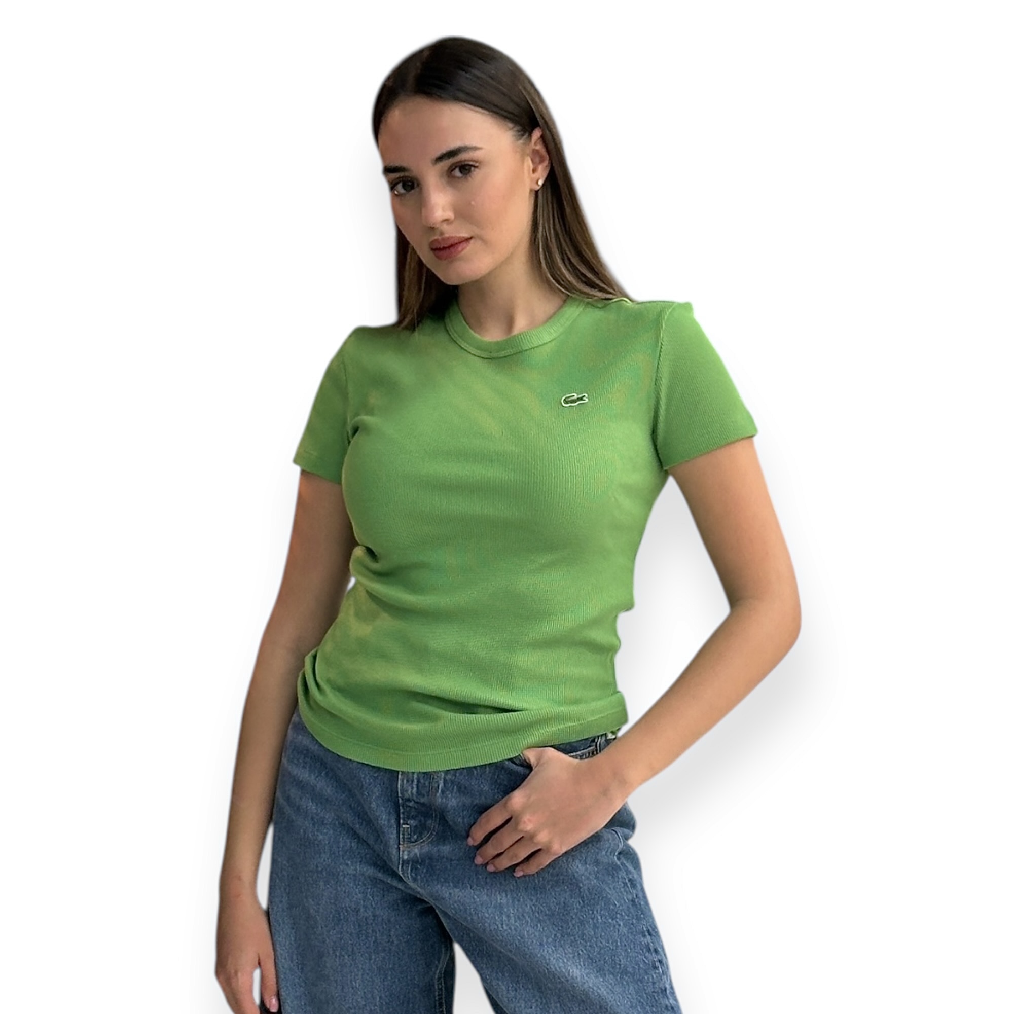 חולצה נשים  LACOSTE RIB TEE