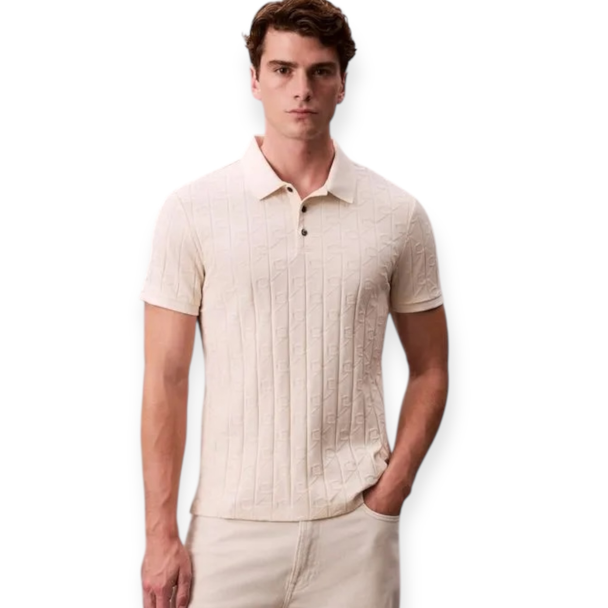 חולצה CALVIN KLEIN MERCERIZED JACQUAR חולצה CALVIN KLEIN MERCERIZED JACQUAR