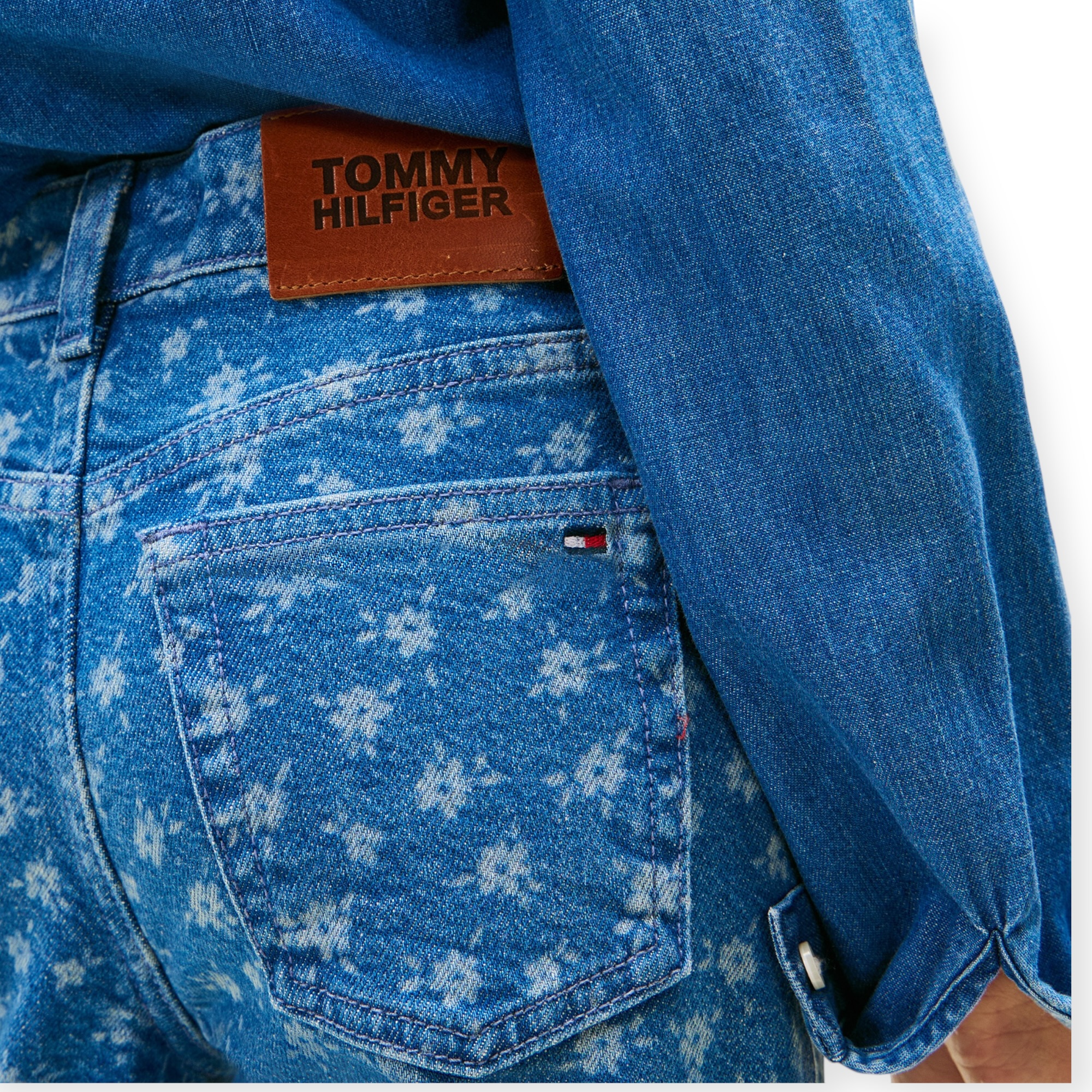 גינס  TOMMY HILFIGER WIDE LEG JEANS 9M-7