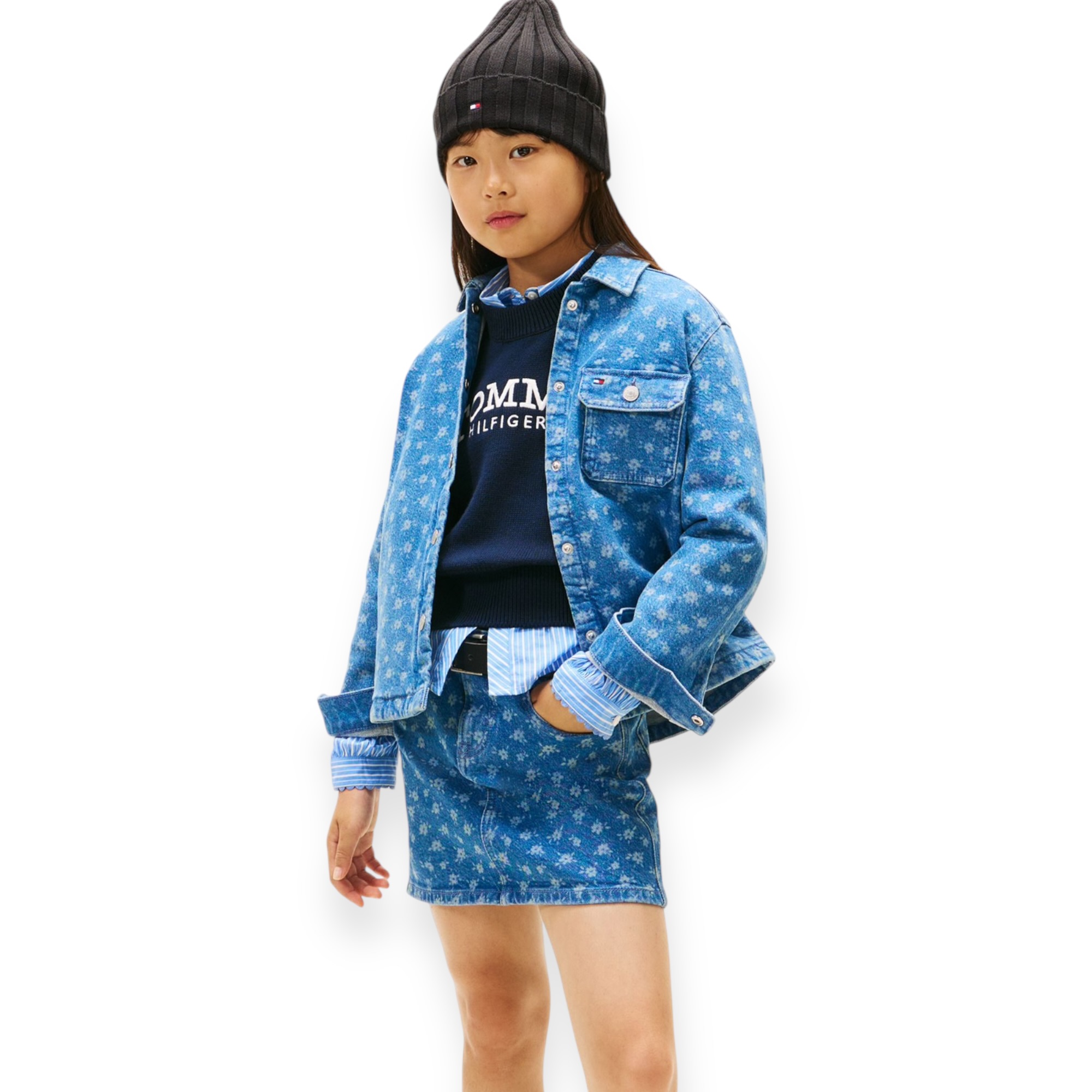 זקט גינס 8-16 TOMMY HILFIGER DRNIM OVERSHIRT