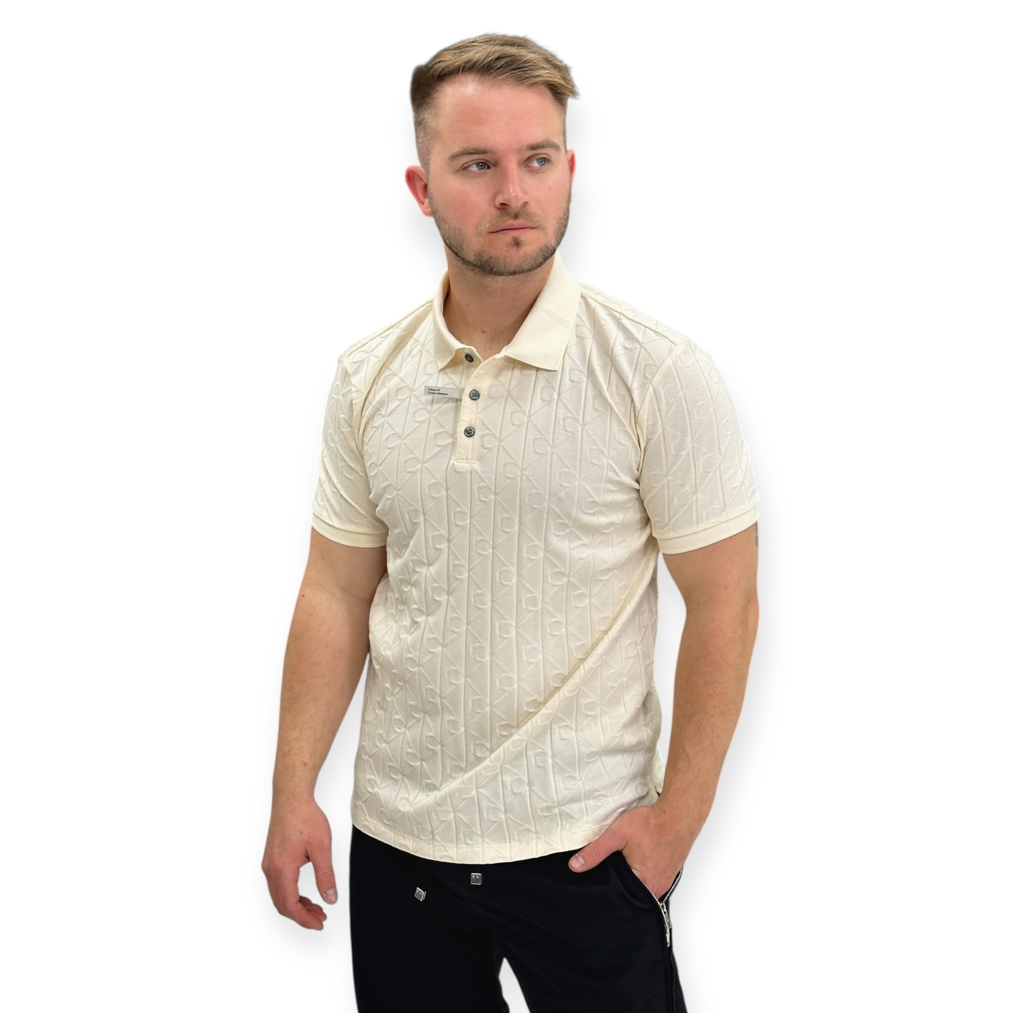 חולצה CALVIN KLEIN MERCERIZED JACQUAR