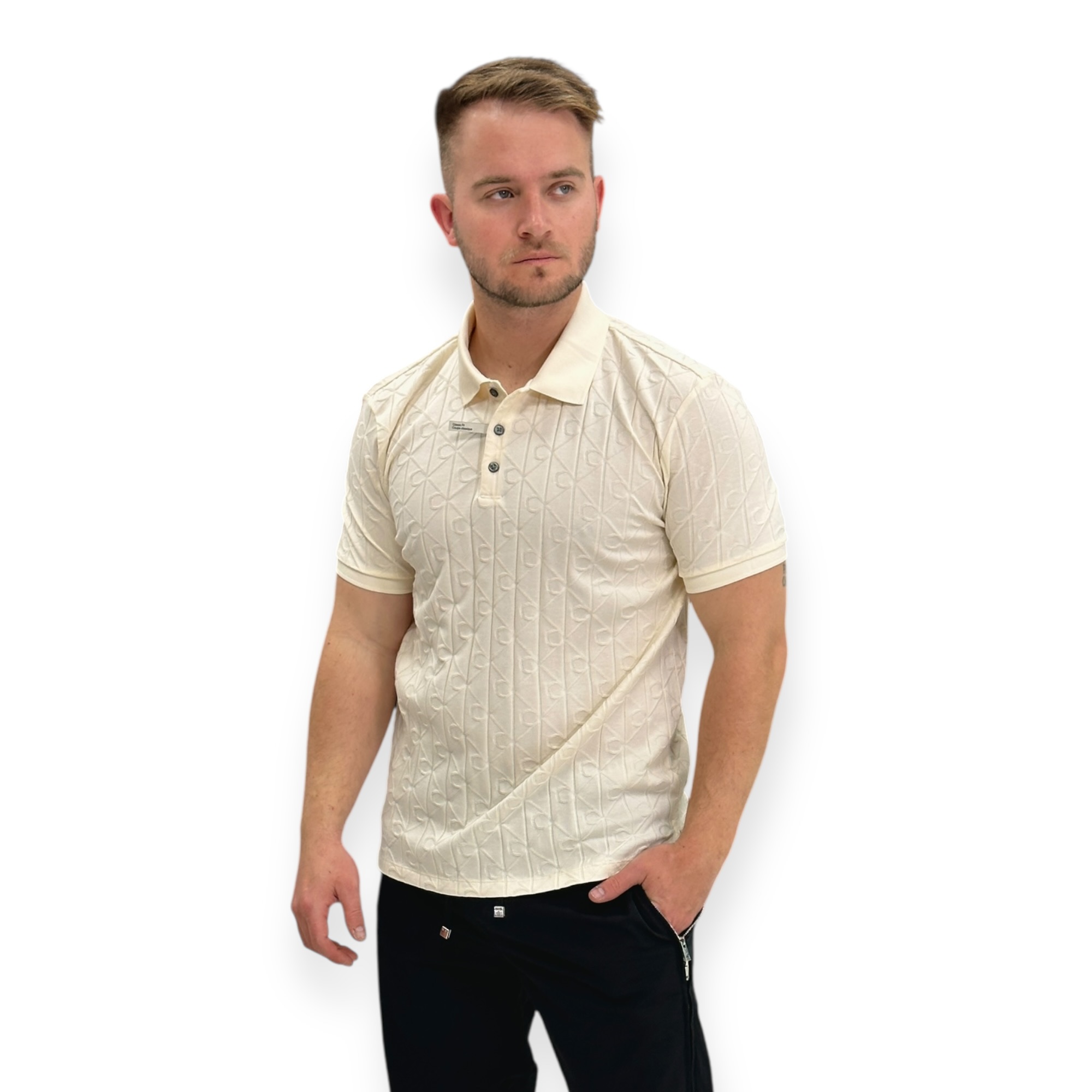 חולצה CALVIN KLEIN MERCERIZED JACQUAR