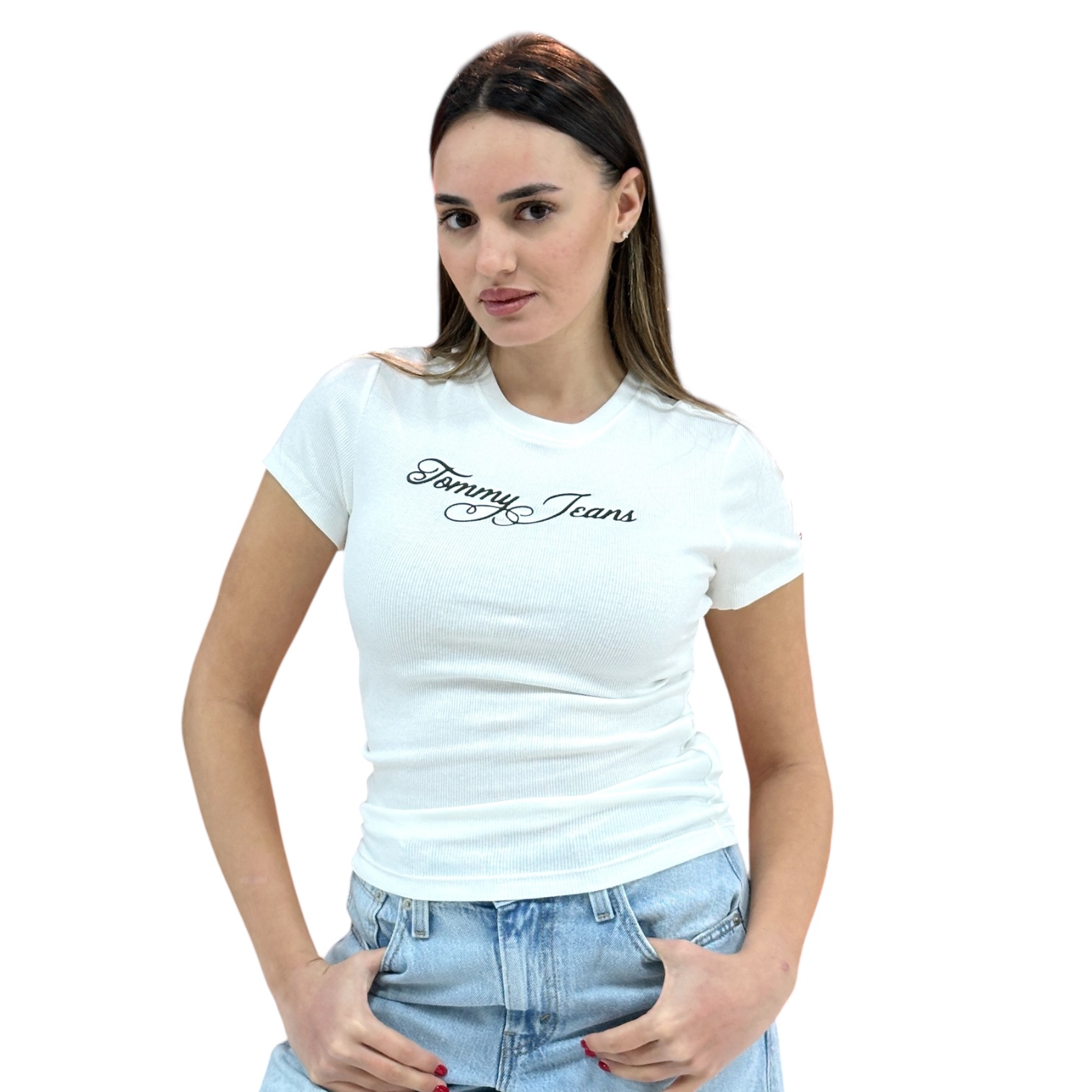 חולצה TOMMY HILFIGER SLIM RIB TEE