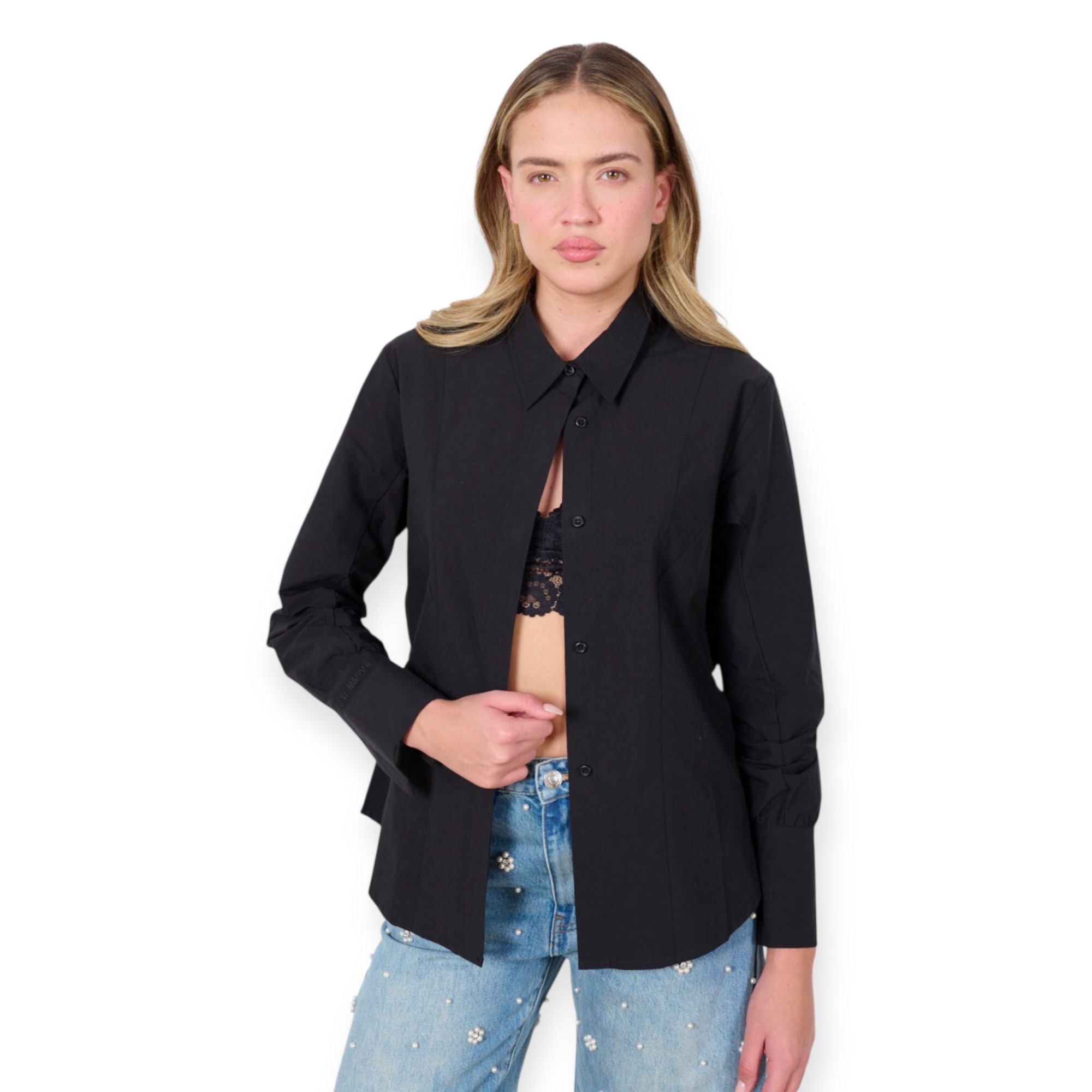 חולצה נשים STEVE MADDEN TAILORED SHIRT חולצה נשים STEVE MADDEN TAILORED SHIRT