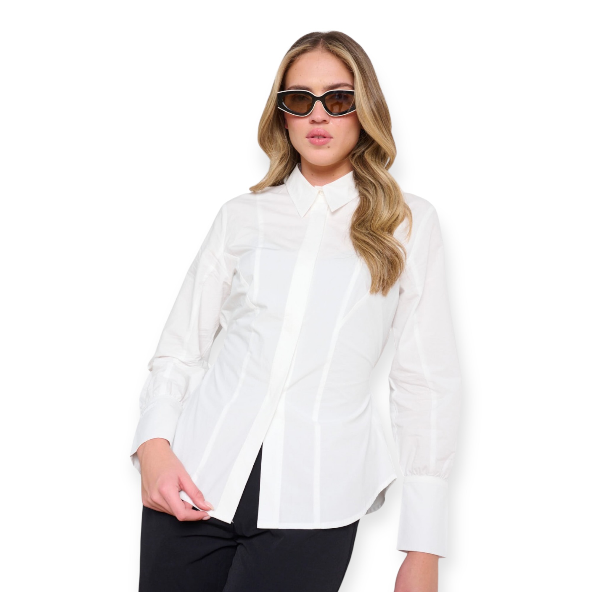 חולצה נשים STEVE MADDEN TAILORED SHIRT חולצה נשים STEVE MADDEN TAILORED SHIRT