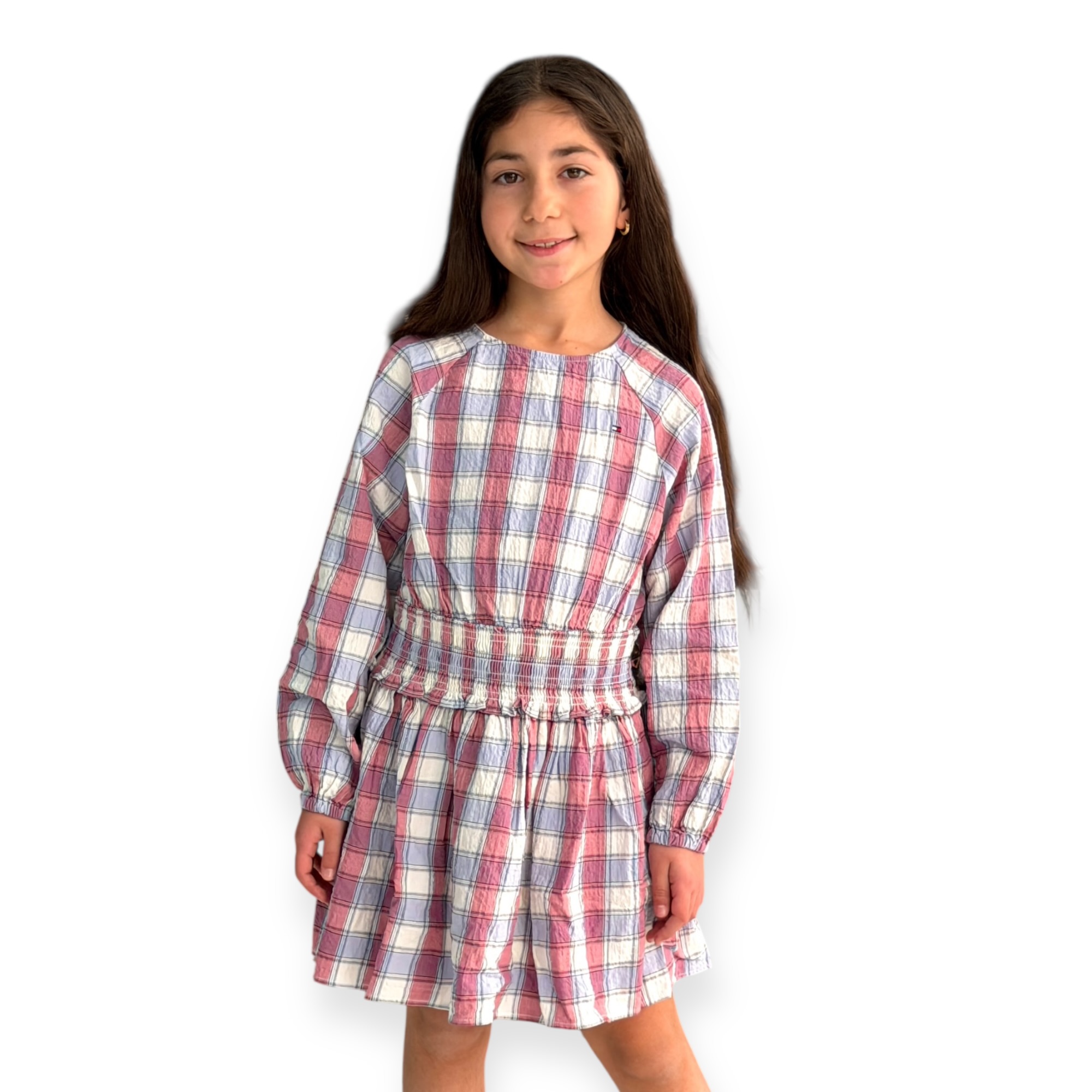 שמלה 8-16 TOMMY HILFIGER SMOCK DRESS שמלה 8-16 TOMMY HILFIGER SMOCK DRESS