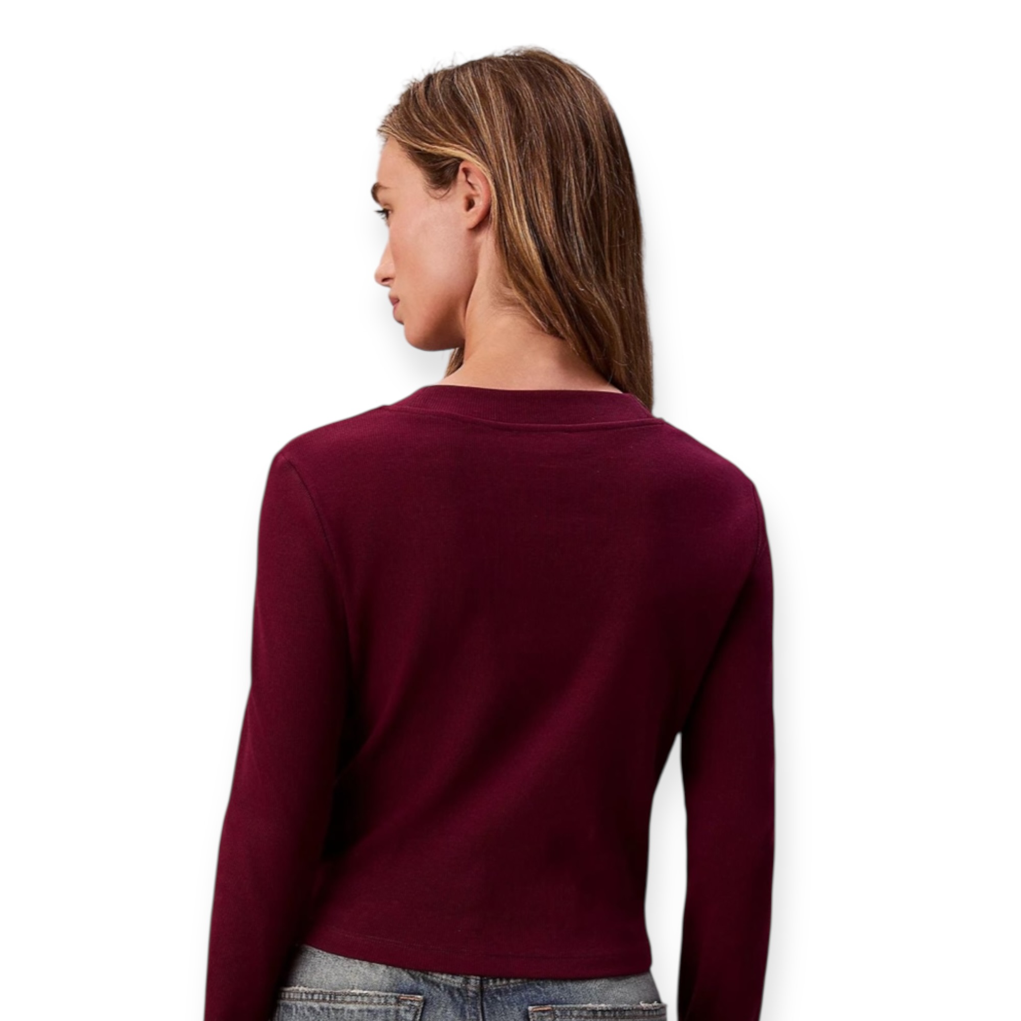 חולצה CALVIN KLEIN MONOGRAM LS BABY TEE