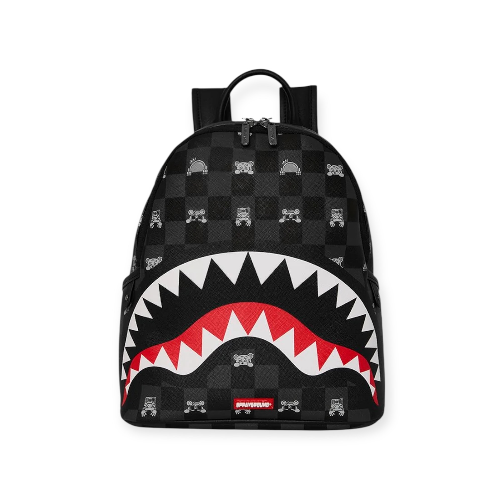 תיק SPRAYGROUND GRAY PEEKING CHARACTER CHECK SAVAGE BACKPACK